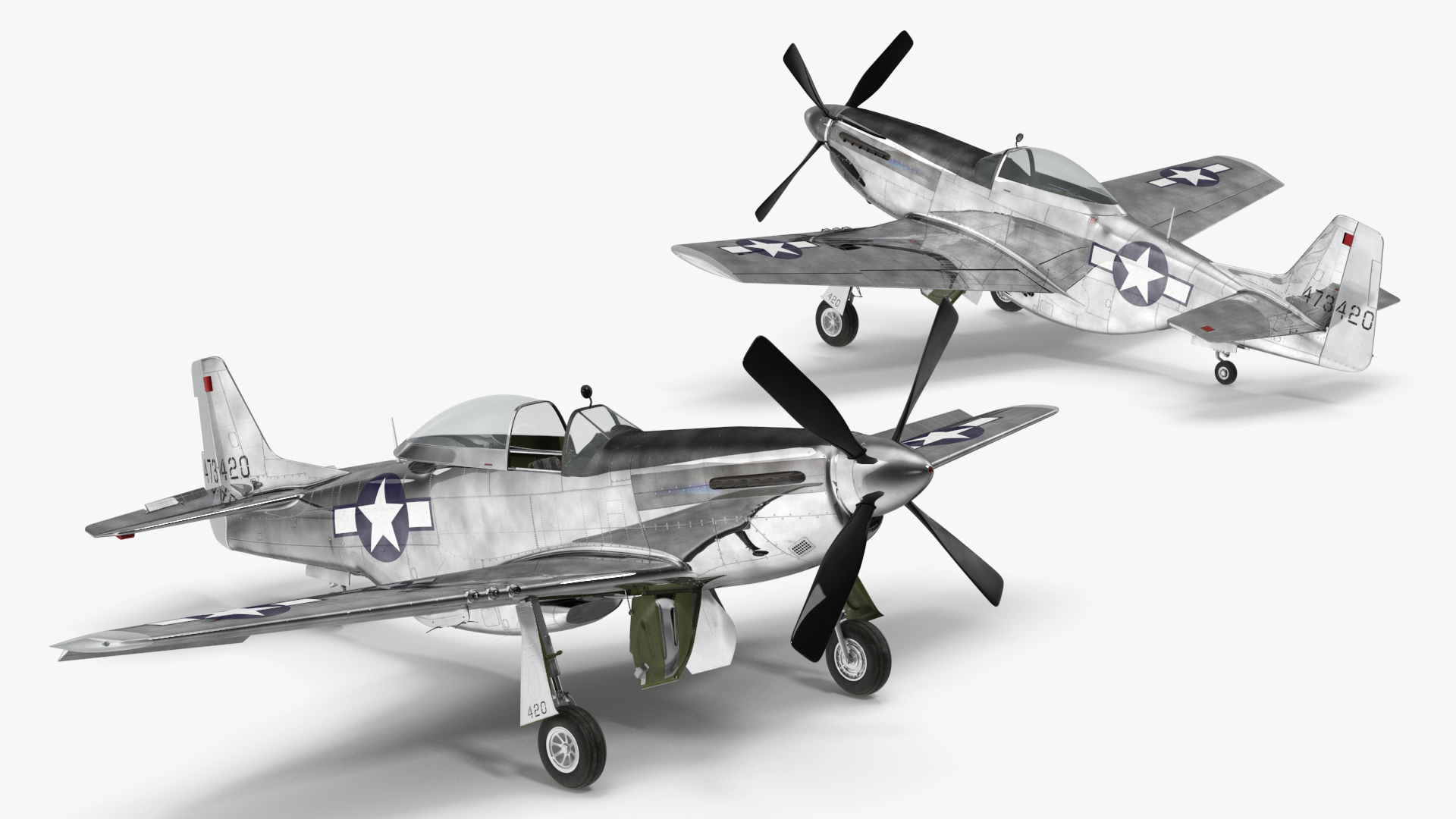 North American P-51 3D model