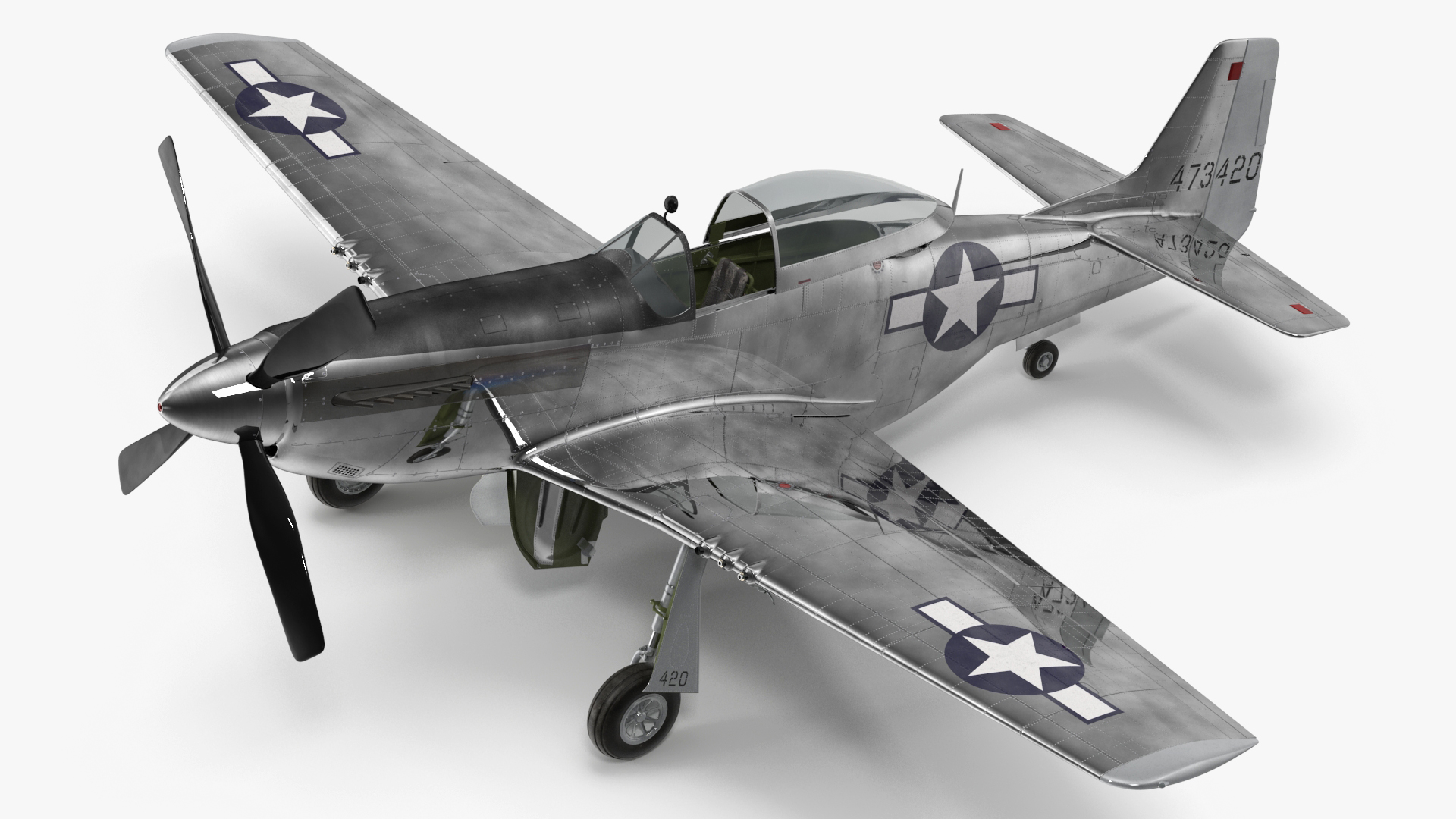 North American P-51 3D model