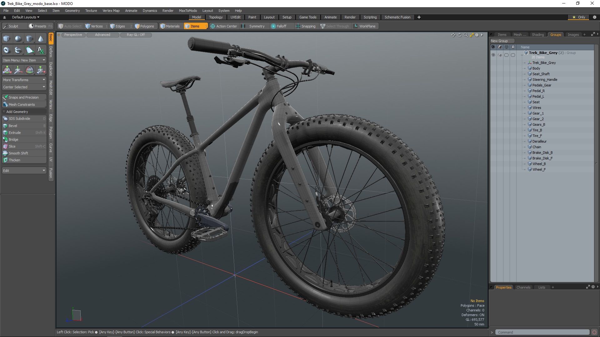 Trek Bike Grey 3D model