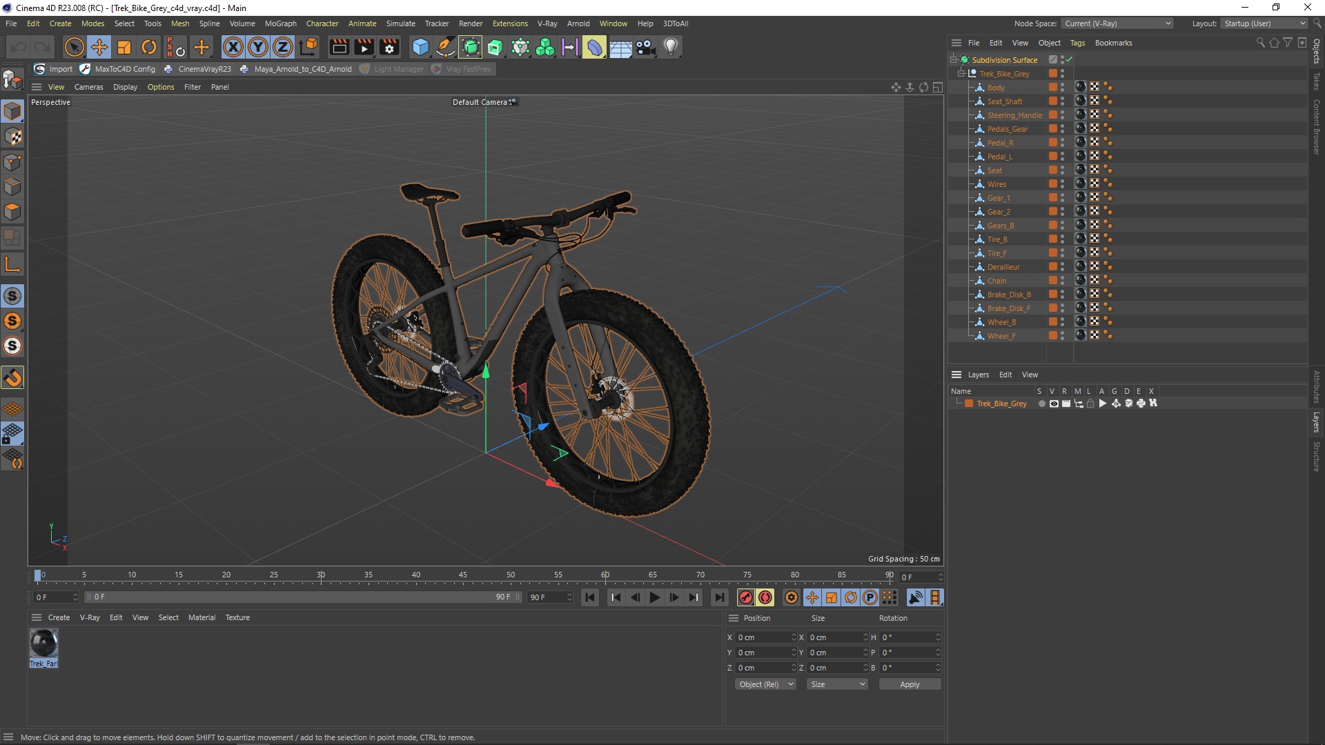 Trek Bike Grey 3D model