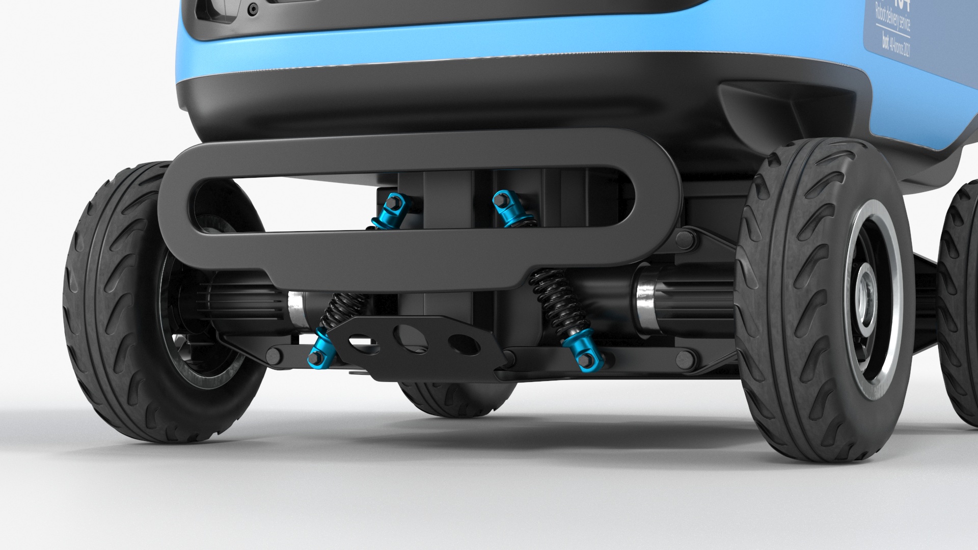 Delivery Robot Kiwibot Cyan 3D