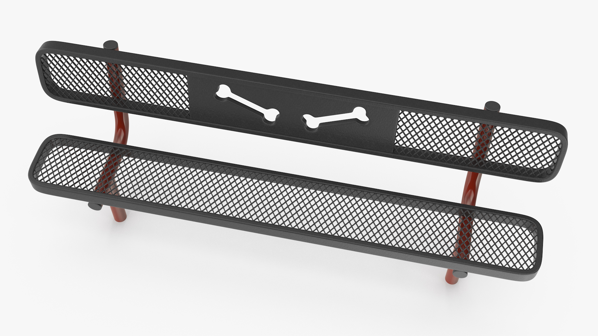 Black Bench for Dog Park 3D model