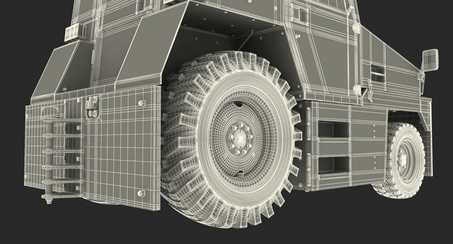 3D model Airport Tug Hallam HE50 and Luggage