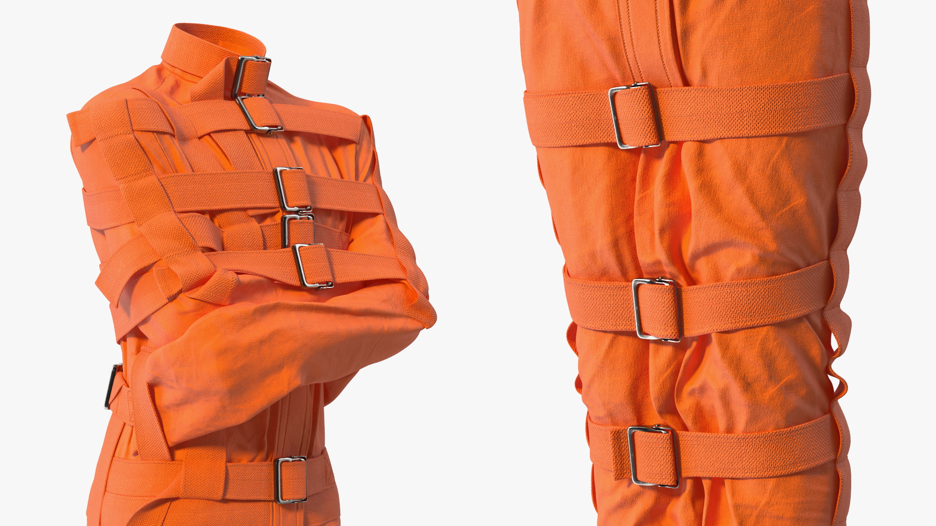 Straitjacket Restraint Apparel Orange 3D