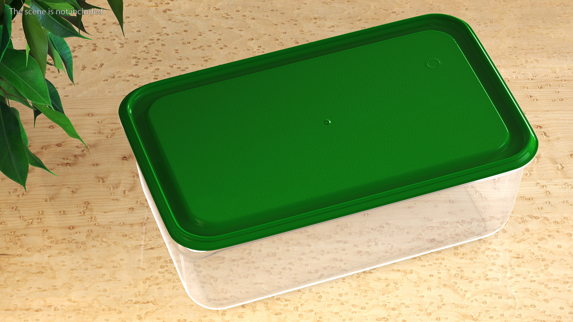 Rectangular Polypropylene Food Container with Lid 3D model