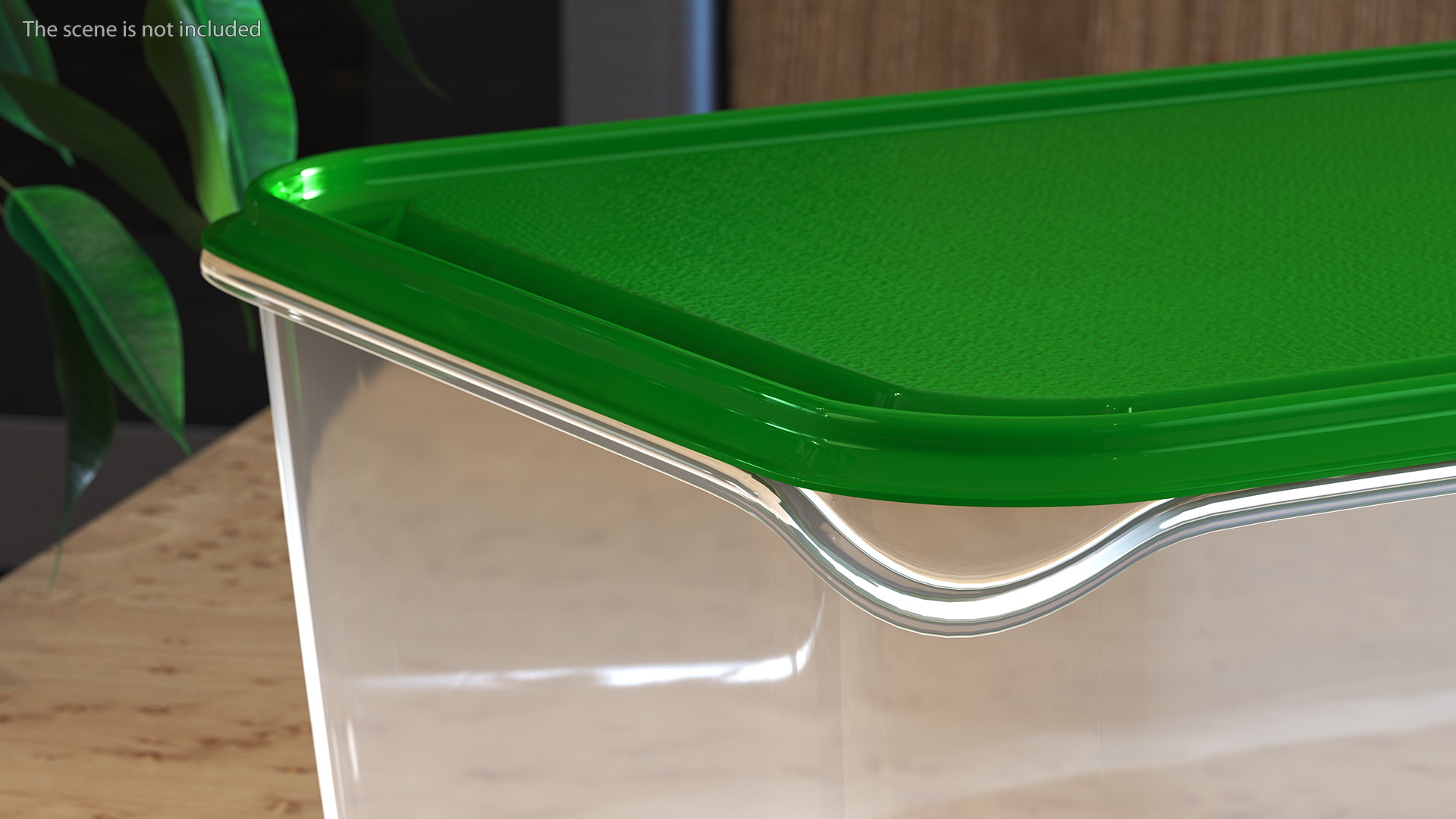 Rectangular Polypropylene Food Container with Lid 3D model