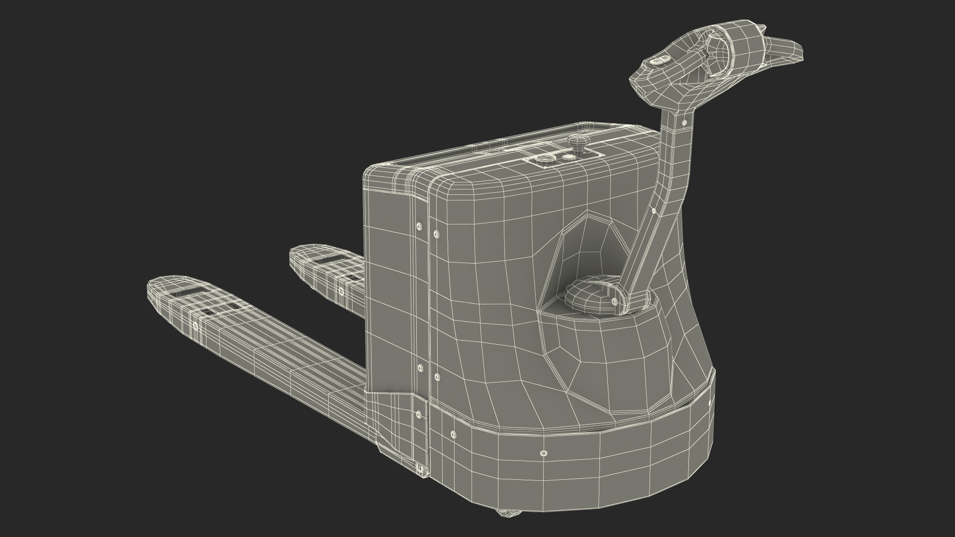 3D Electric Pallet Truck Rigged model