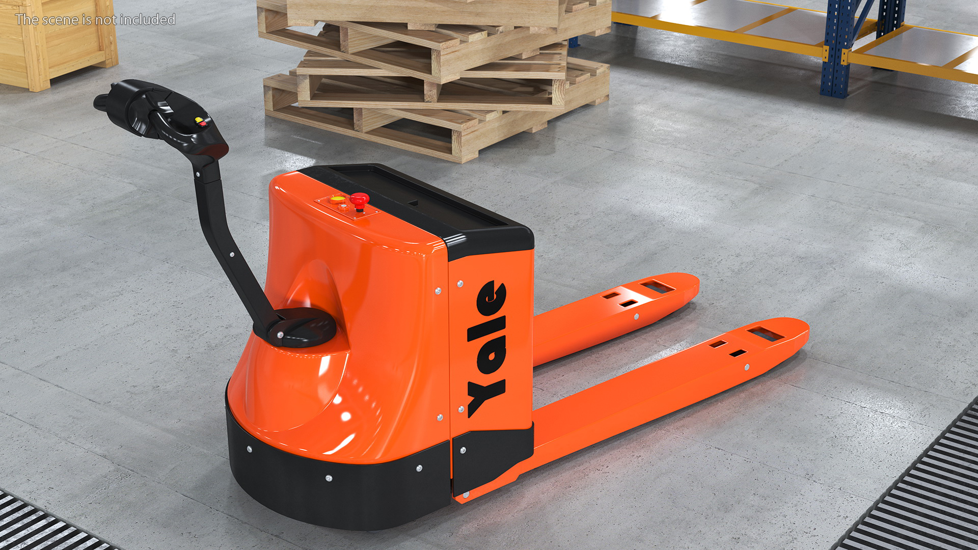 3D Electric Pallet Truck Rigged model