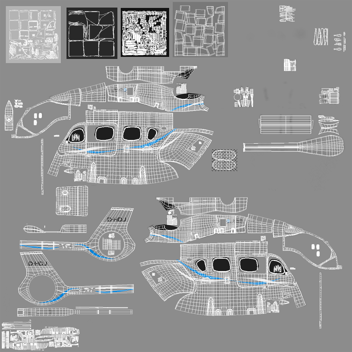 Corporate Transport Helicopter Airbus H145 3D