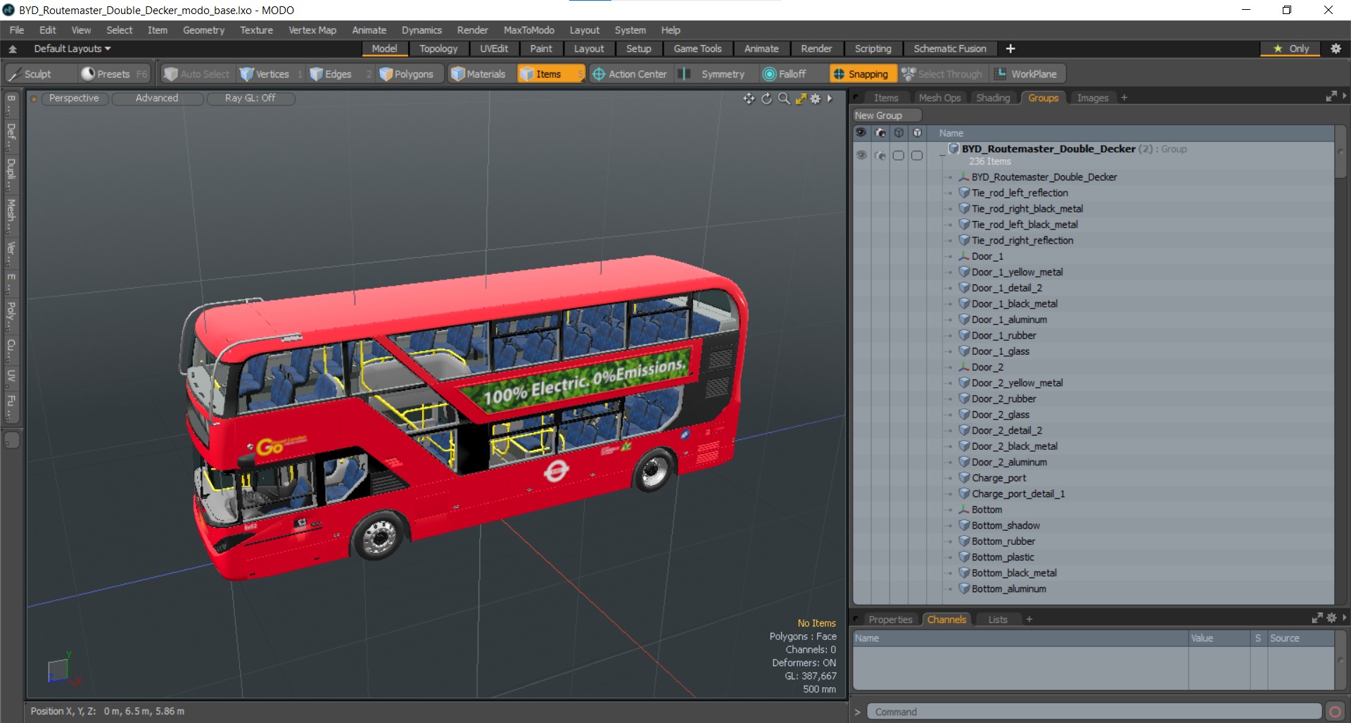 BYD Routemaster Double Decker 3D model