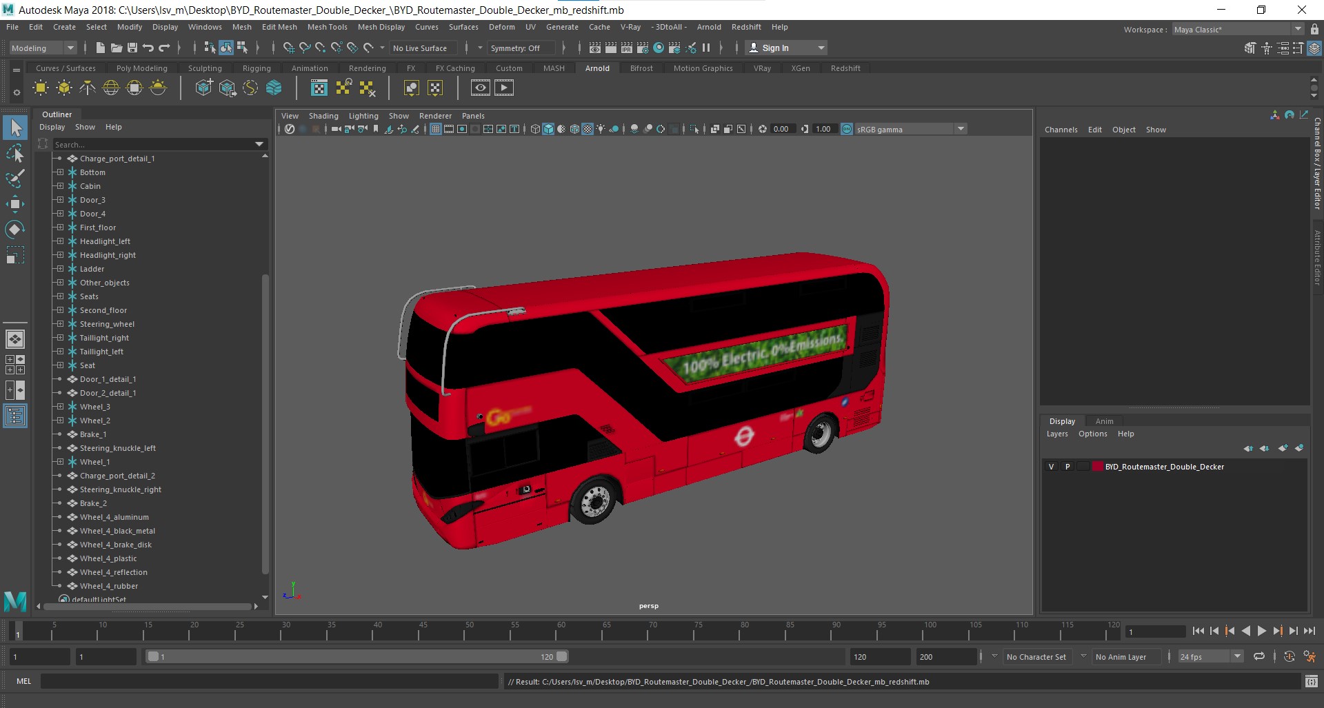 BYD Routemaster Double Decker 3D model