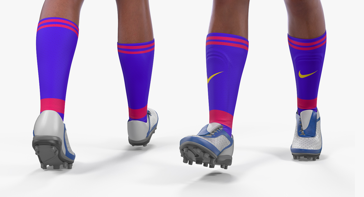 Soccer or Football Player Barcelona Rigged 3D