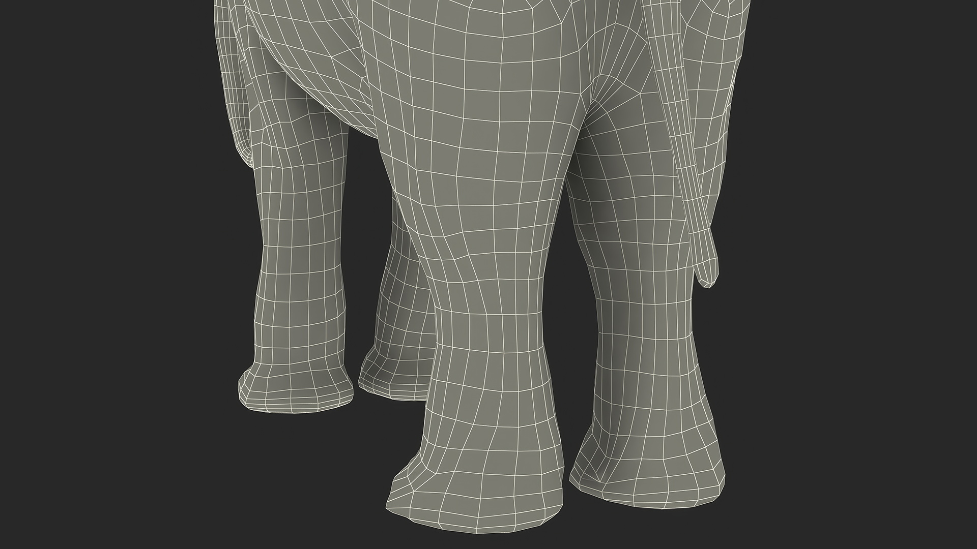 Baby Elephant Rigged Fur 3D model