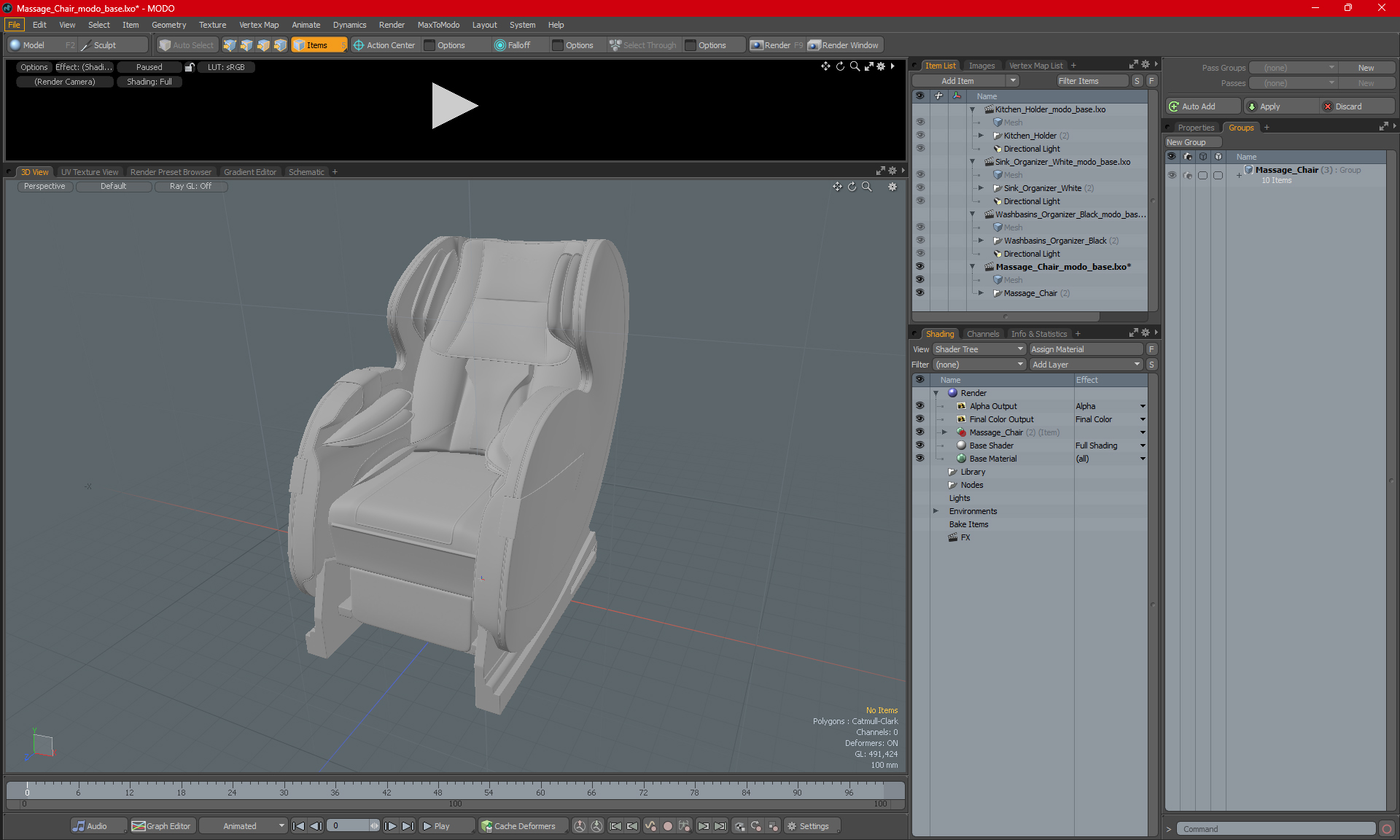 3D Massage Chair model