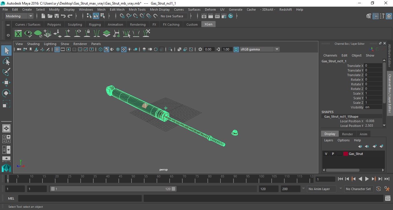 Gas Strut 3D model