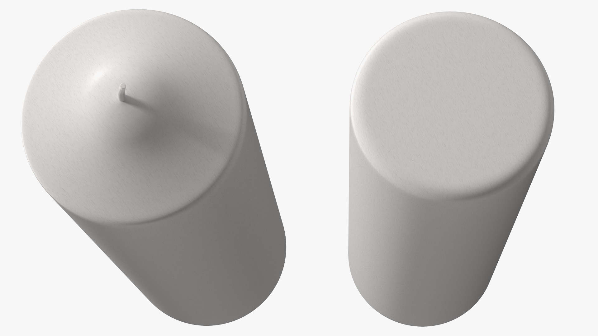 3D White Wax Pillar Candle model