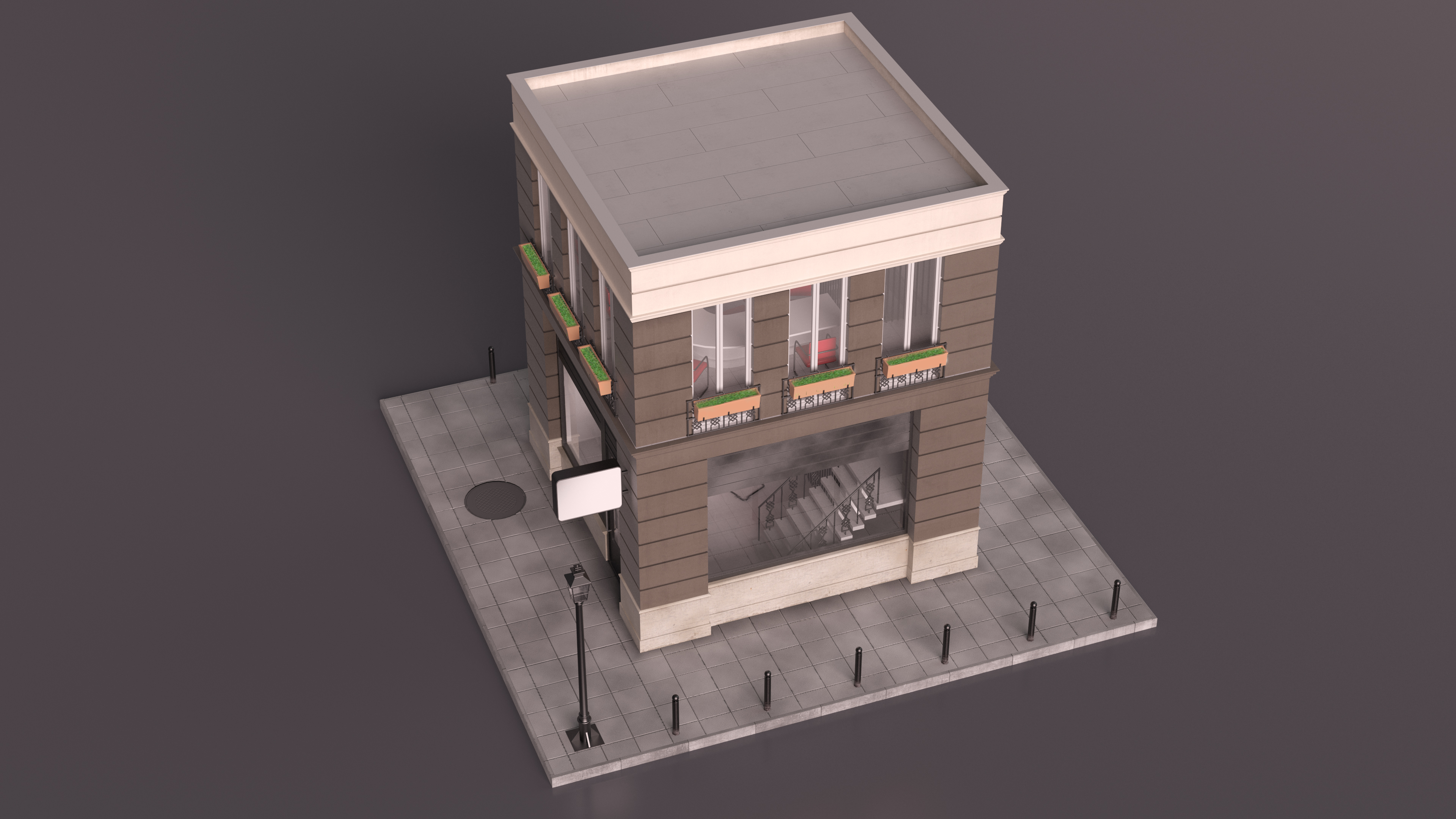 3D model Small Office Building Fur