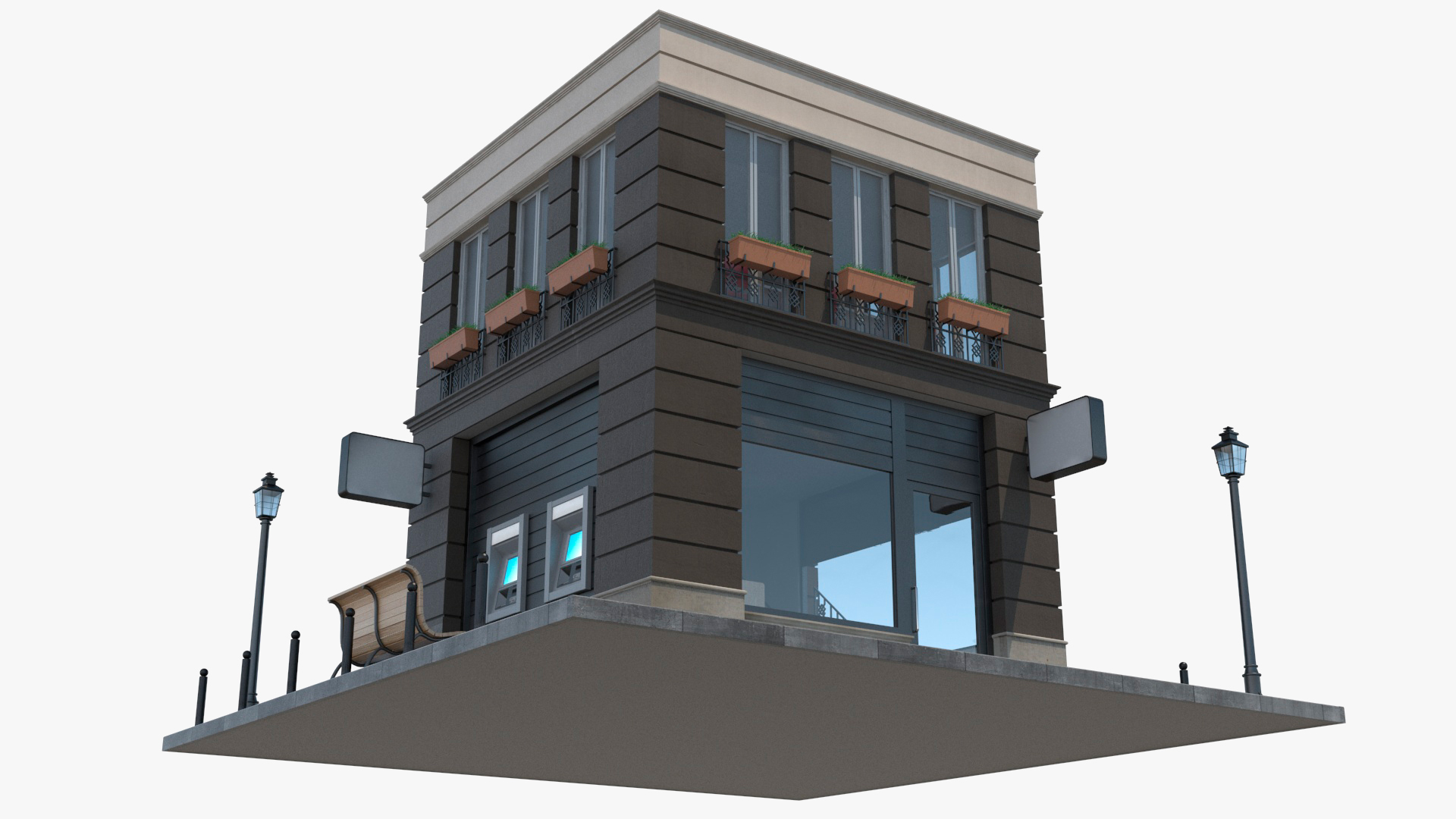 3D model Small Office Building Fur