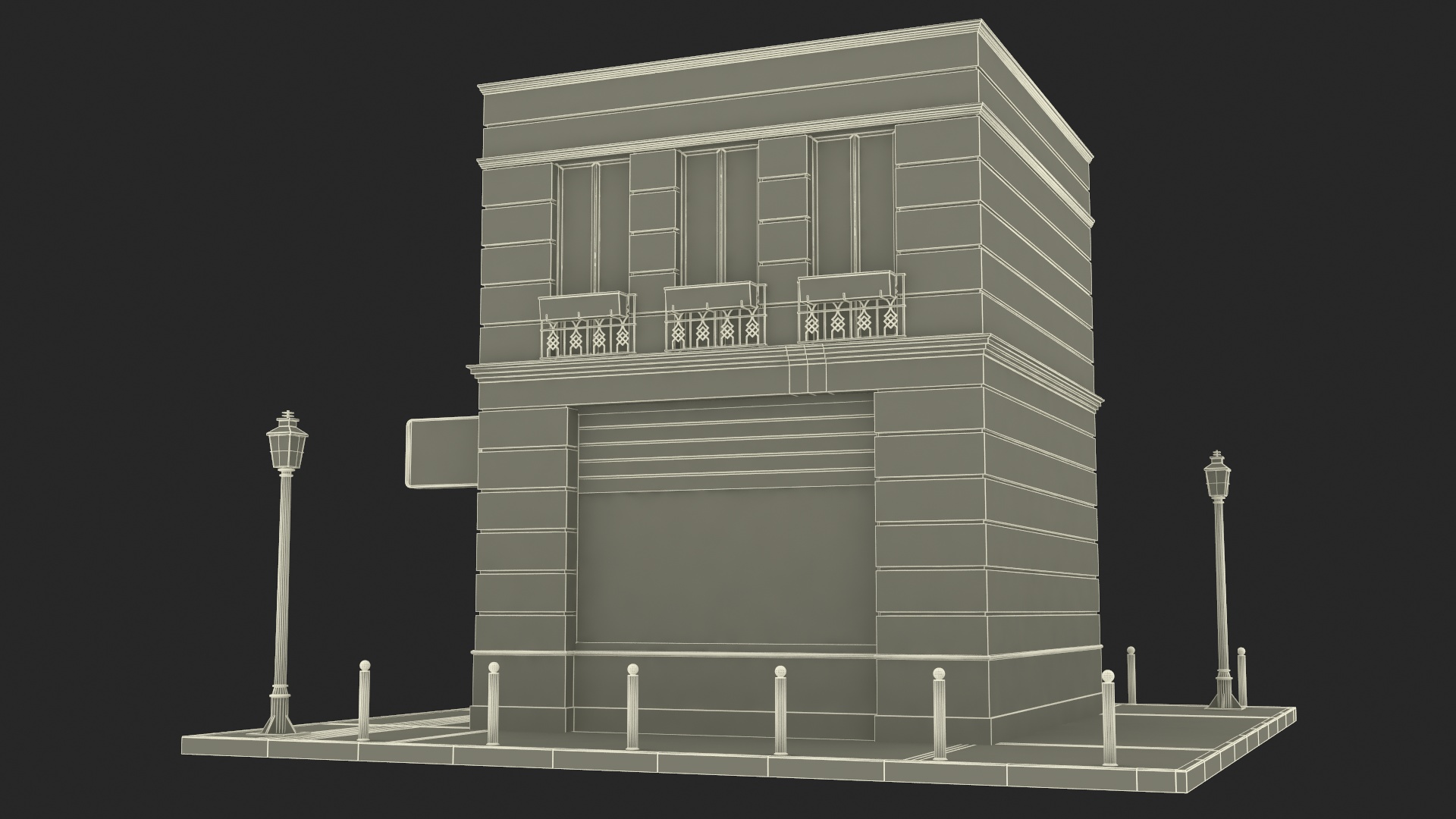 3D model Small Office Building Fur