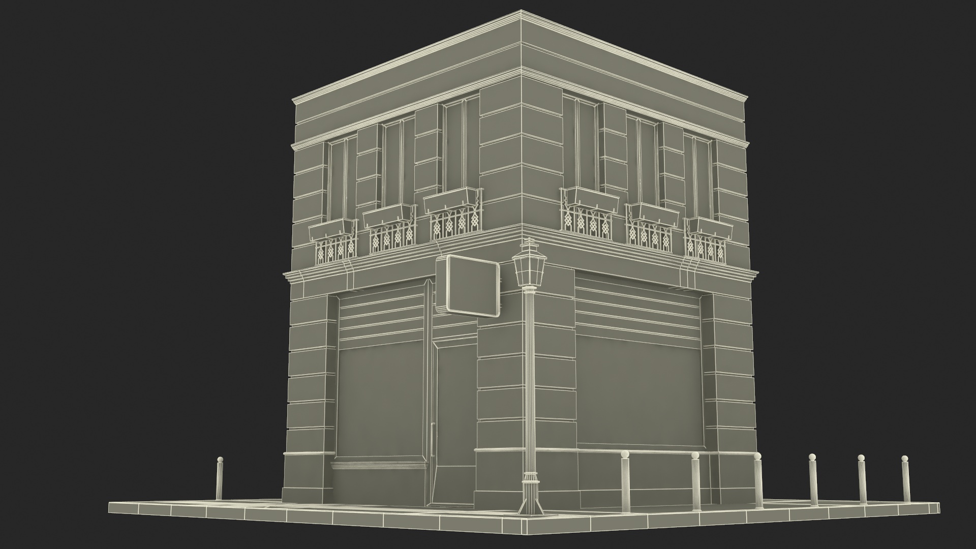 3D model Small Office Building Fur