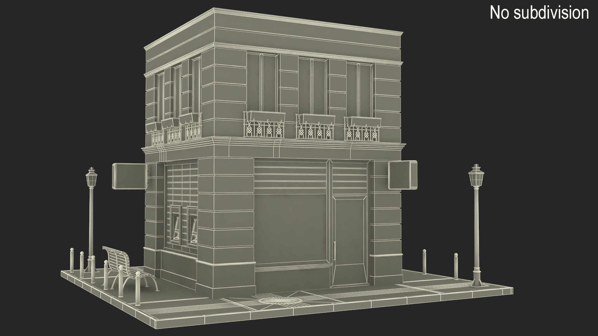 3D model Small Office Building Fur