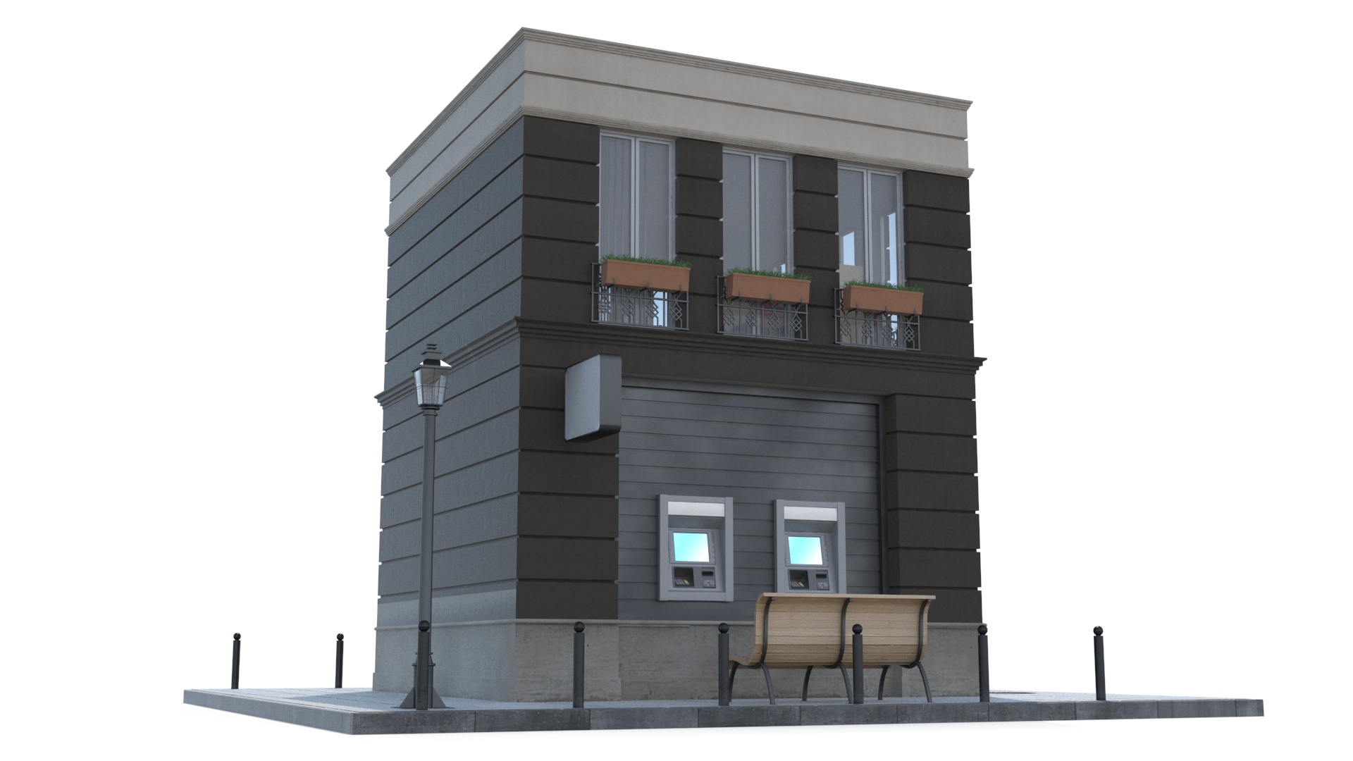 3D model Small Office Building Fur