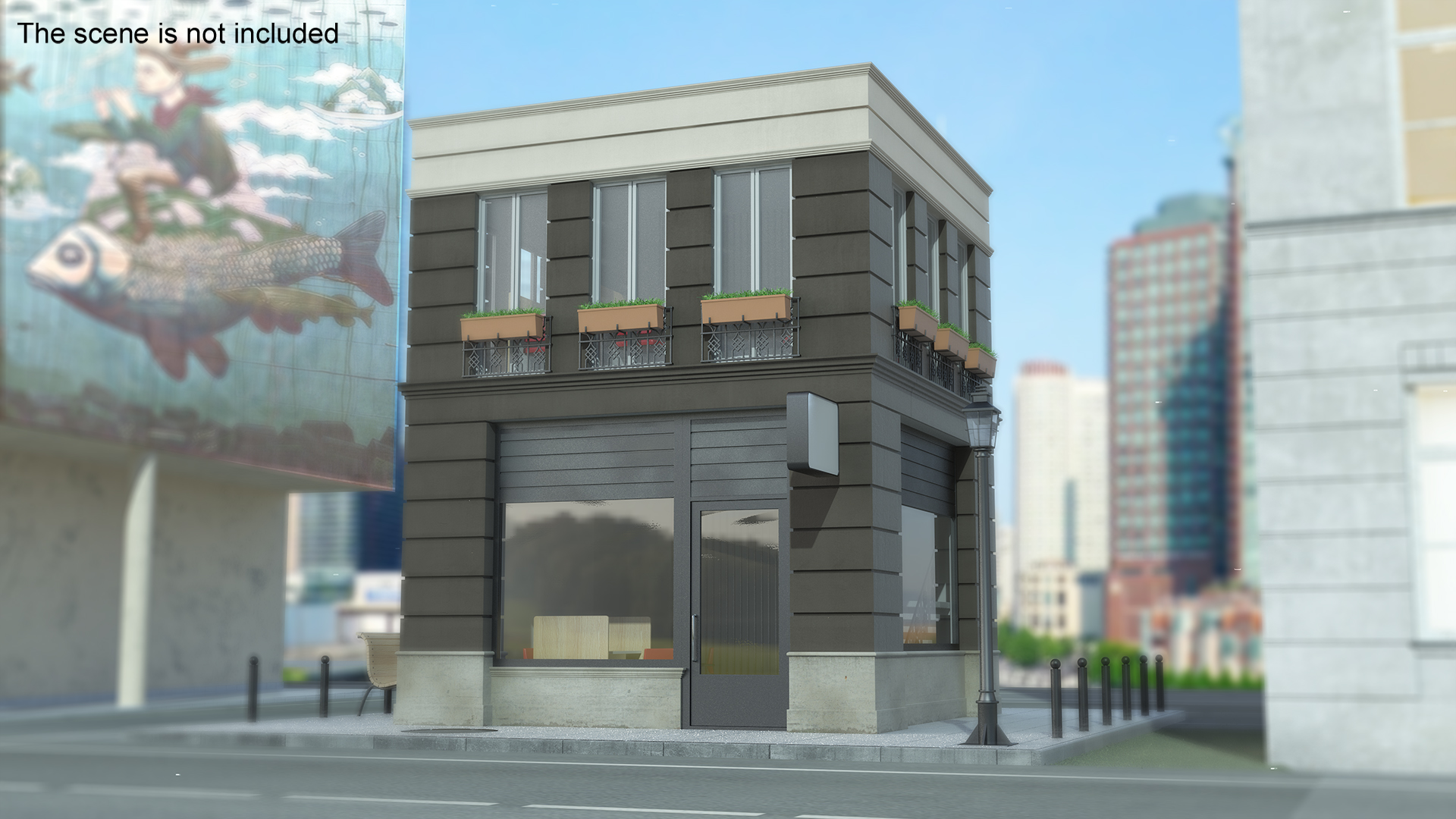 3D model Small Office Building Fur