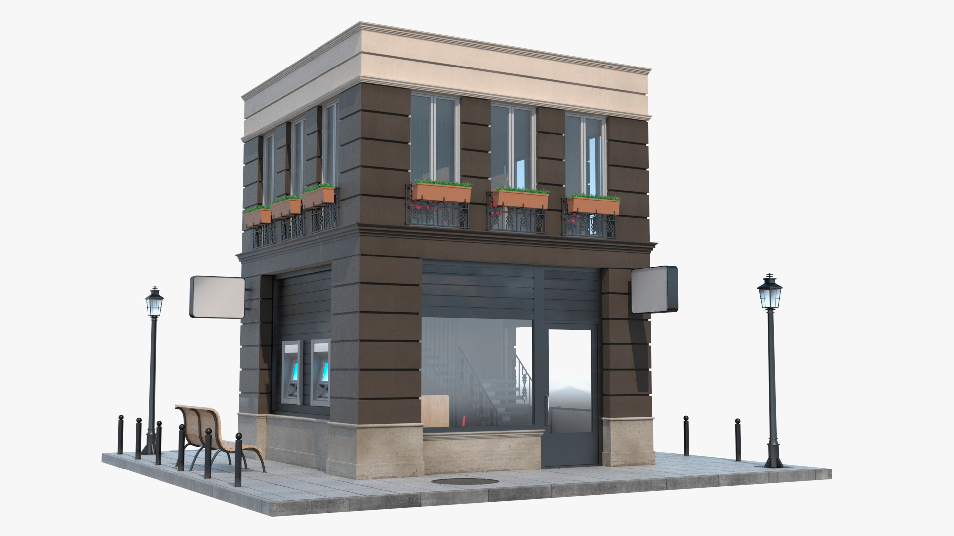 3D model Small Office Building Fur