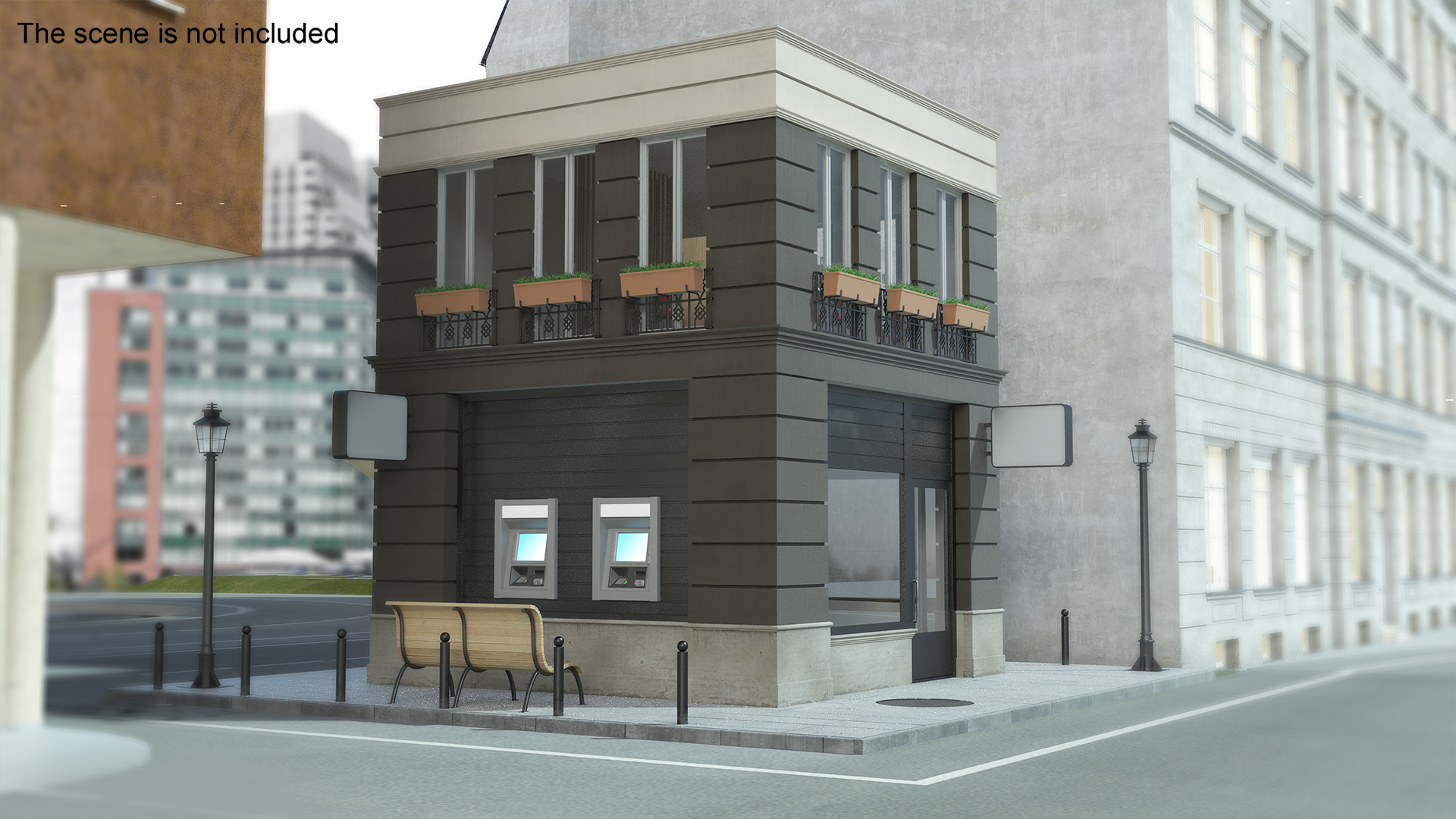 3D model Small Office Building Fur