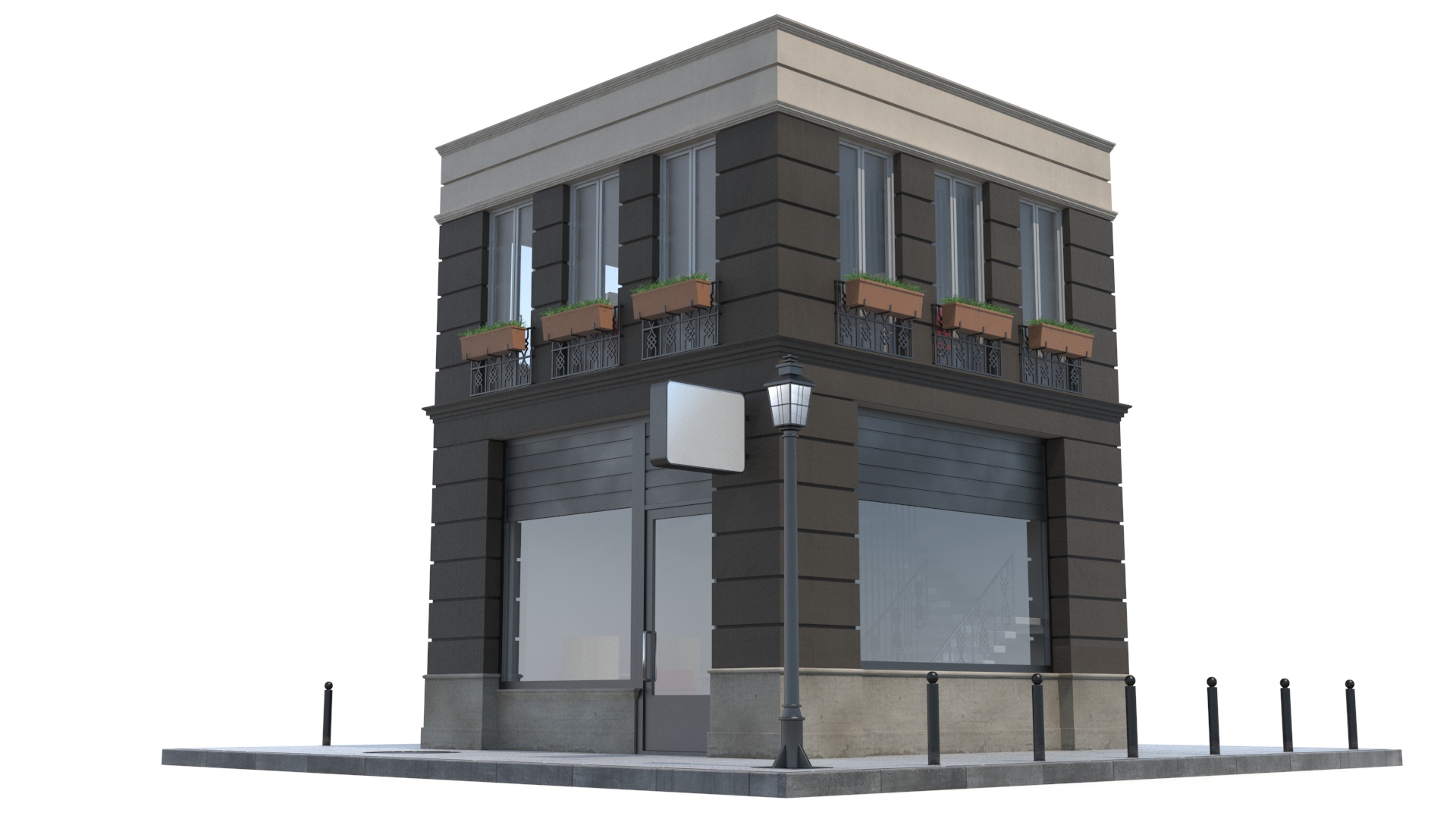 3D model Small Office Building Fur