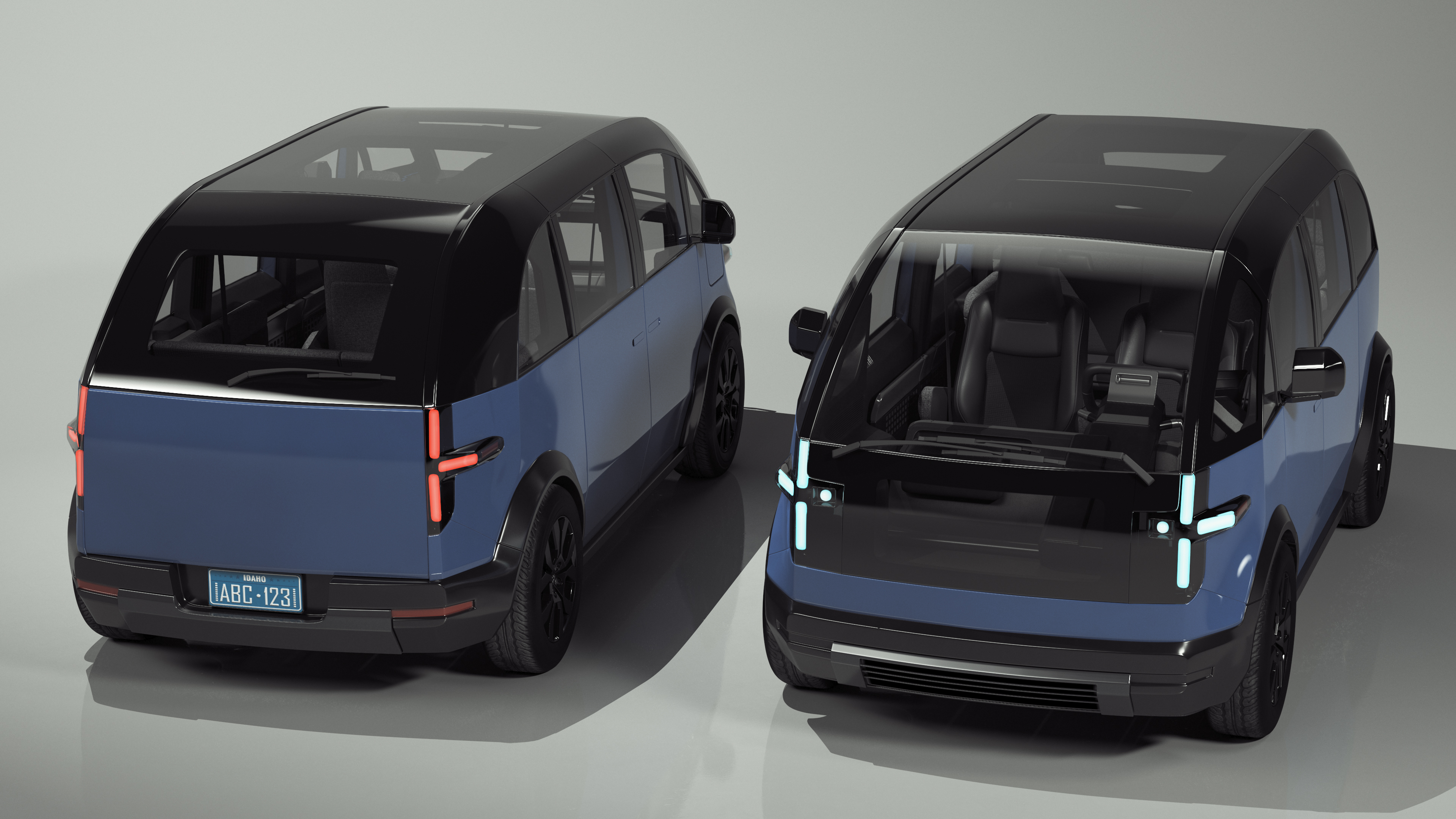 3D Canoo Electric Van Premium Blue