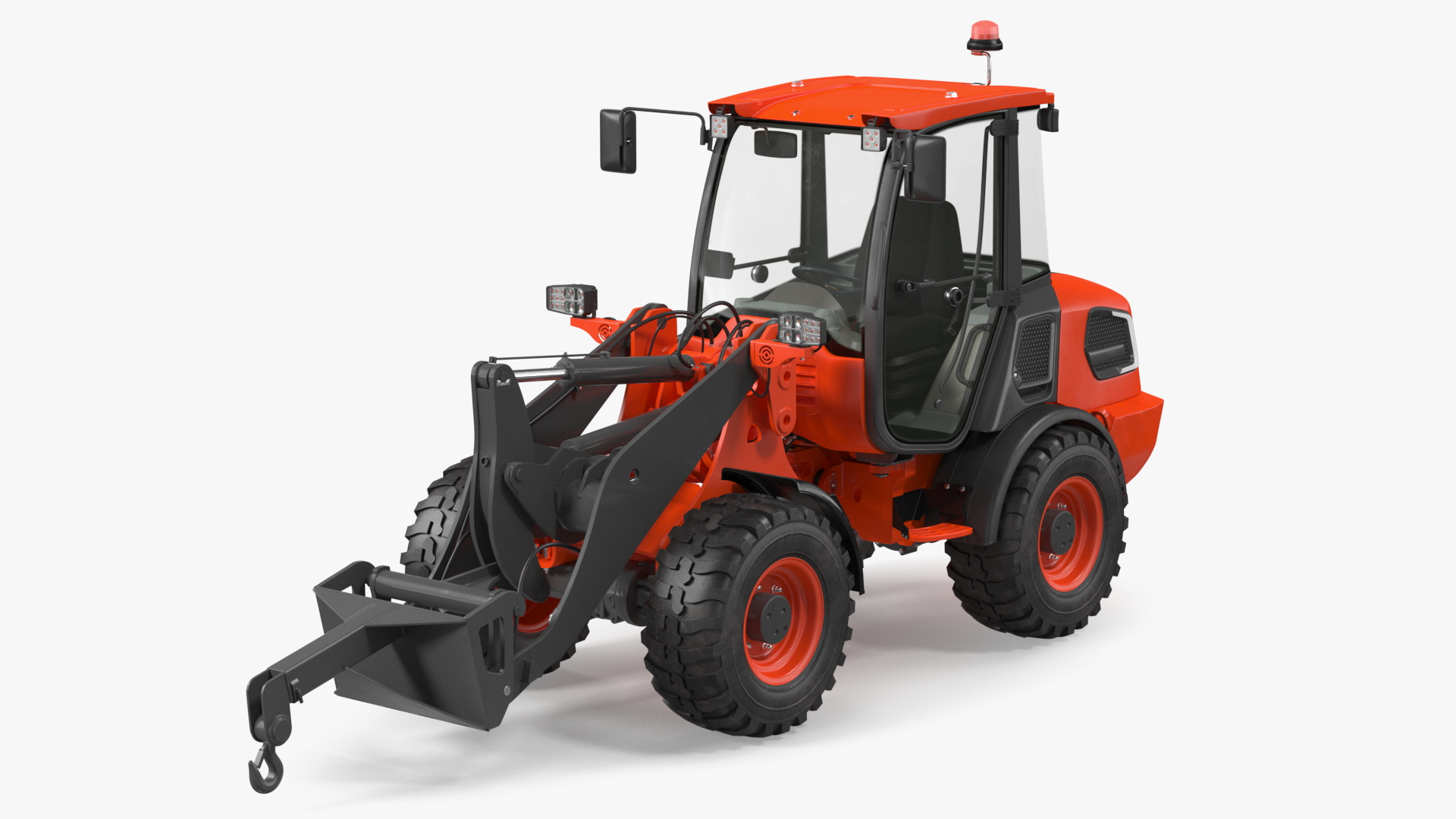 3D Electric Loader with Material Handling Arm Simple Interior model