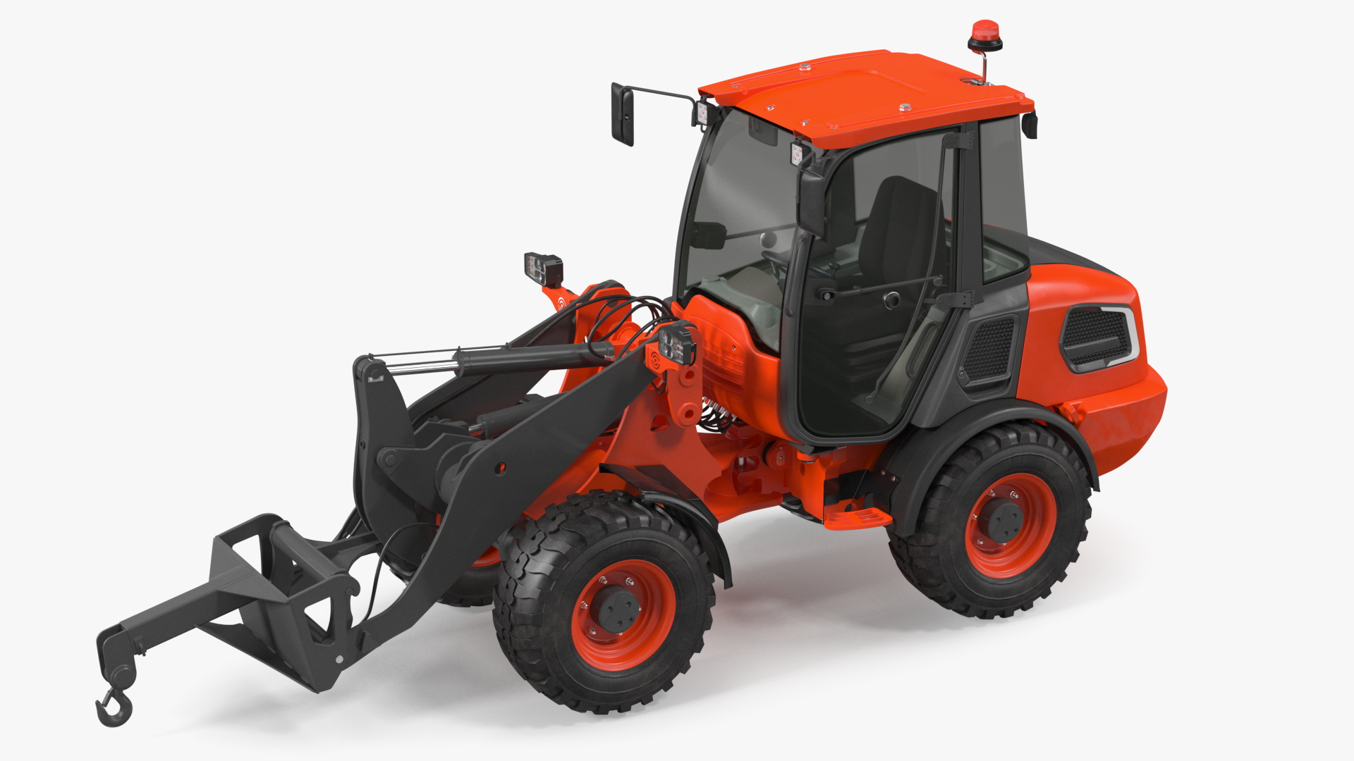 3D Electric Loader with Material Handling Arm Simple Interior model