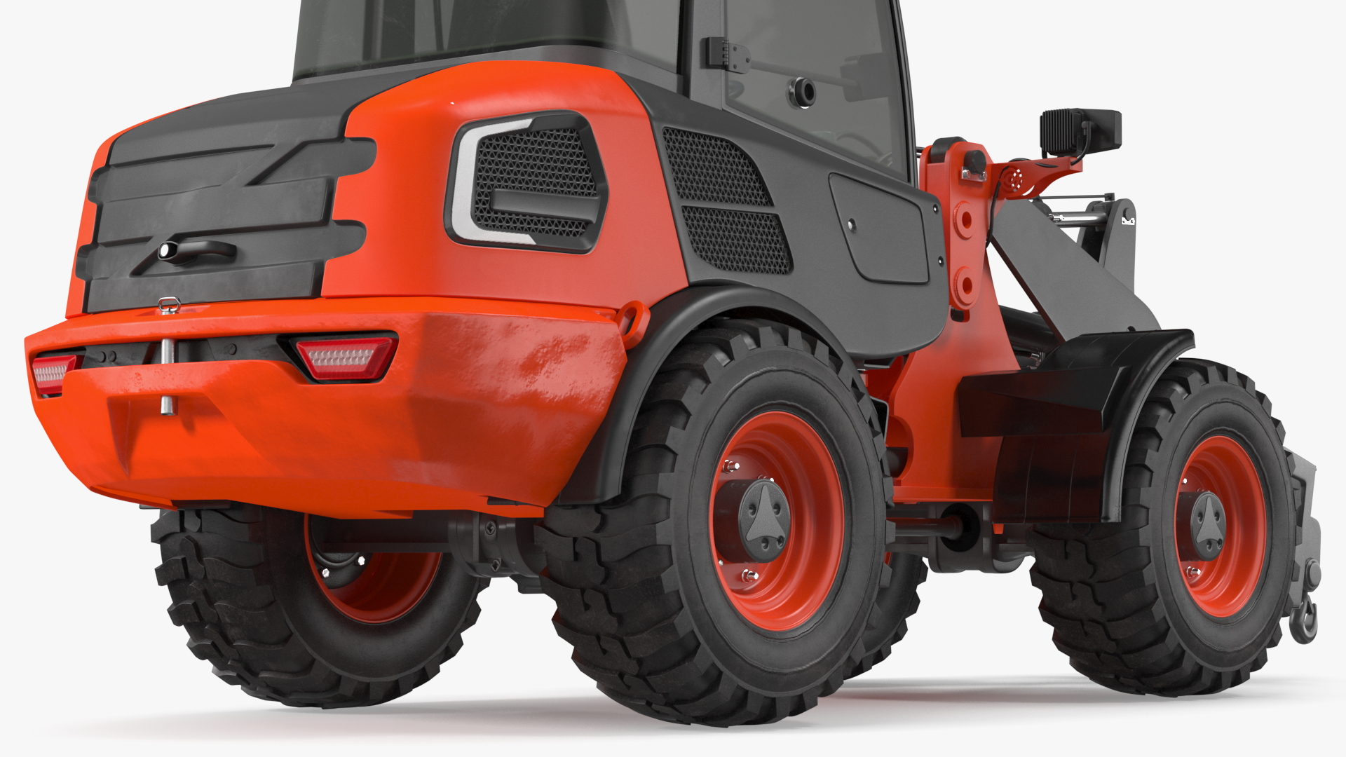 3D Electric Loader with Material Handling Arm Simple Interior model