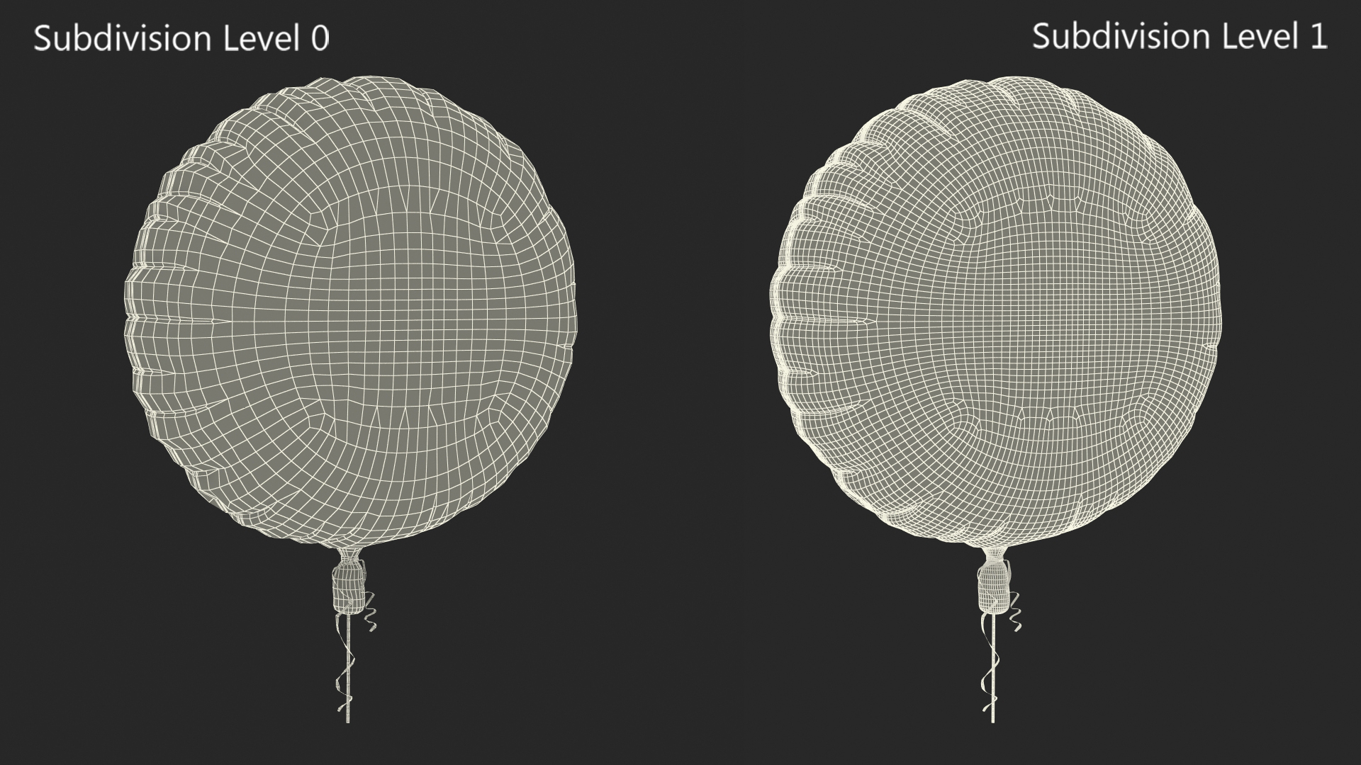 3D model Foil Balloon Round Chrome