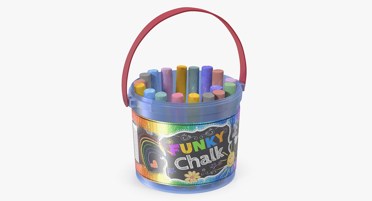 3D Coloured Chalk Bucket