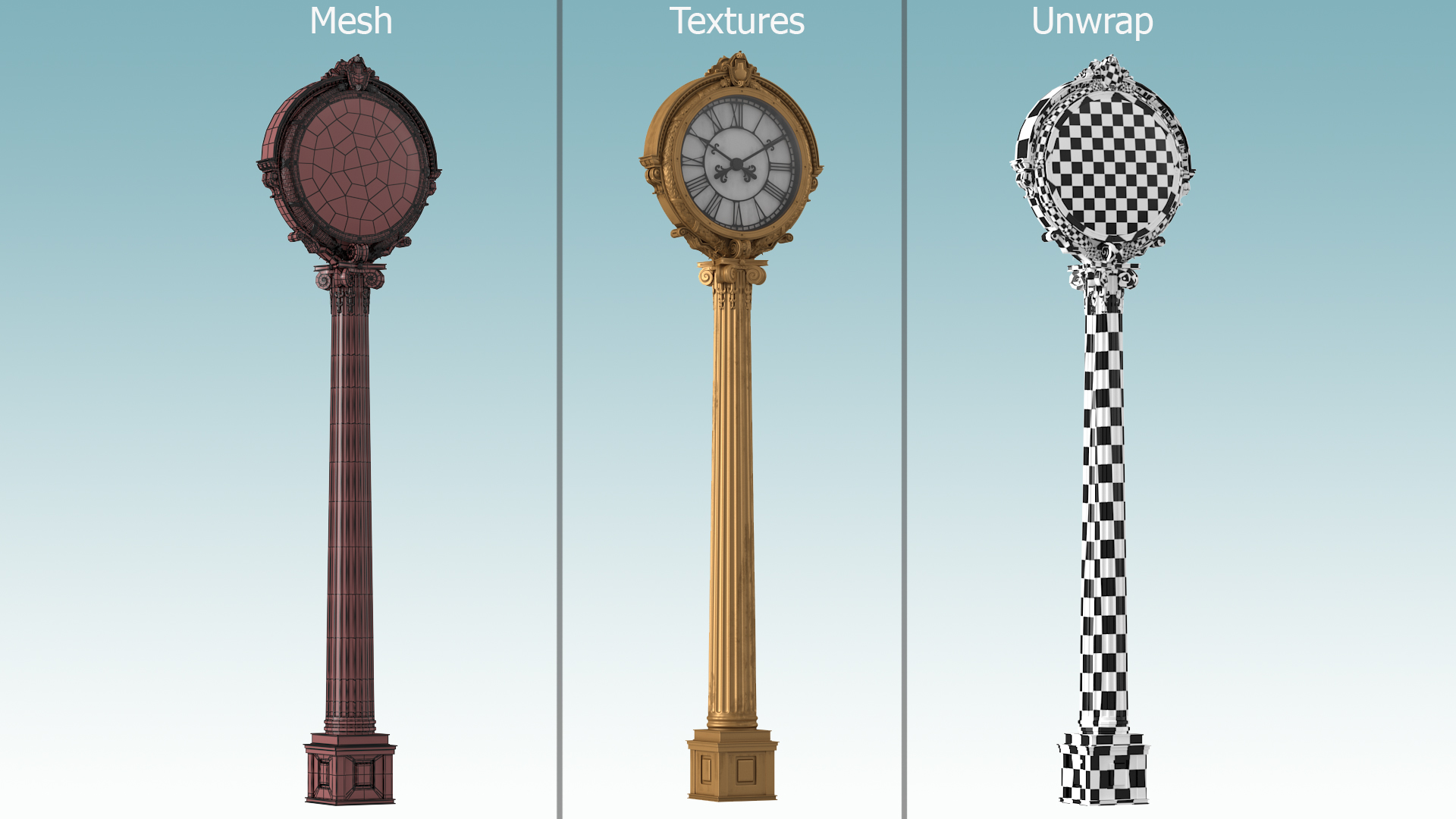 3D model Vintage Street Clock