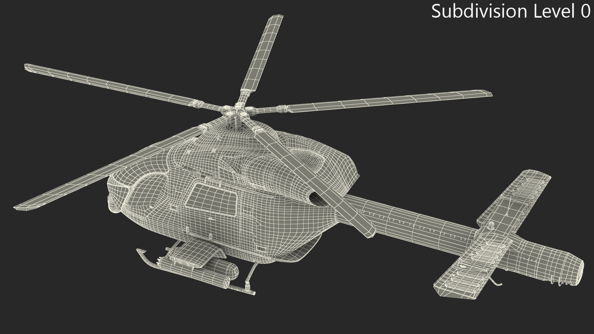 MD 969 Twin Attack Helicopter 3D model