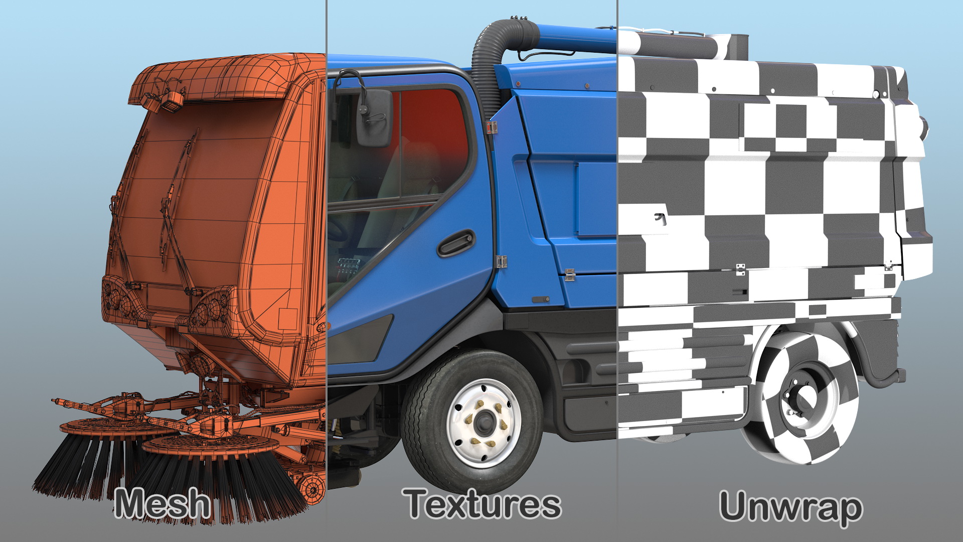 3D Road Sweeper Vehicle Generic model