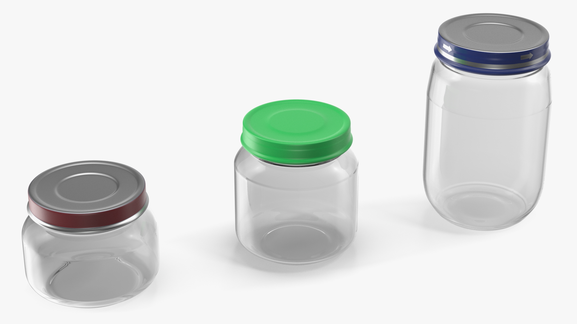 Baby Food Jars Empty Set 3D model