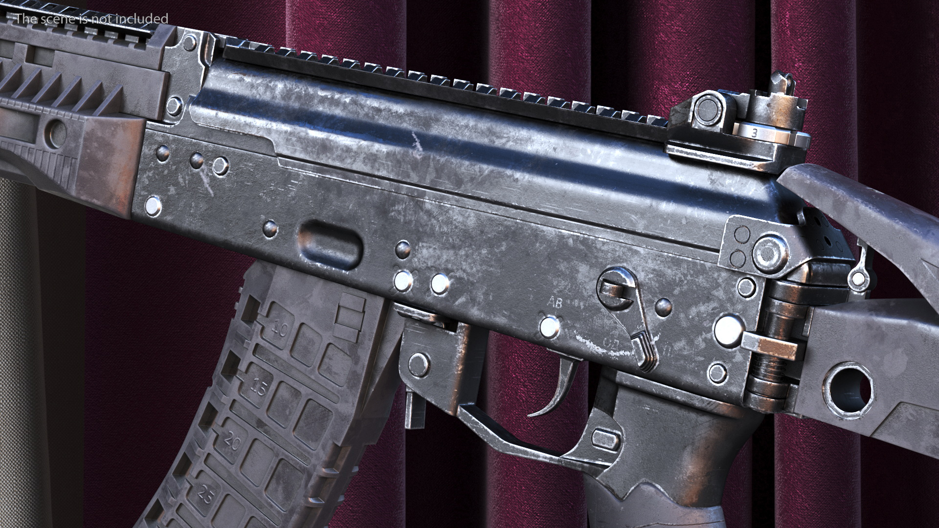 3D Old Assault Rifle AK-12 model