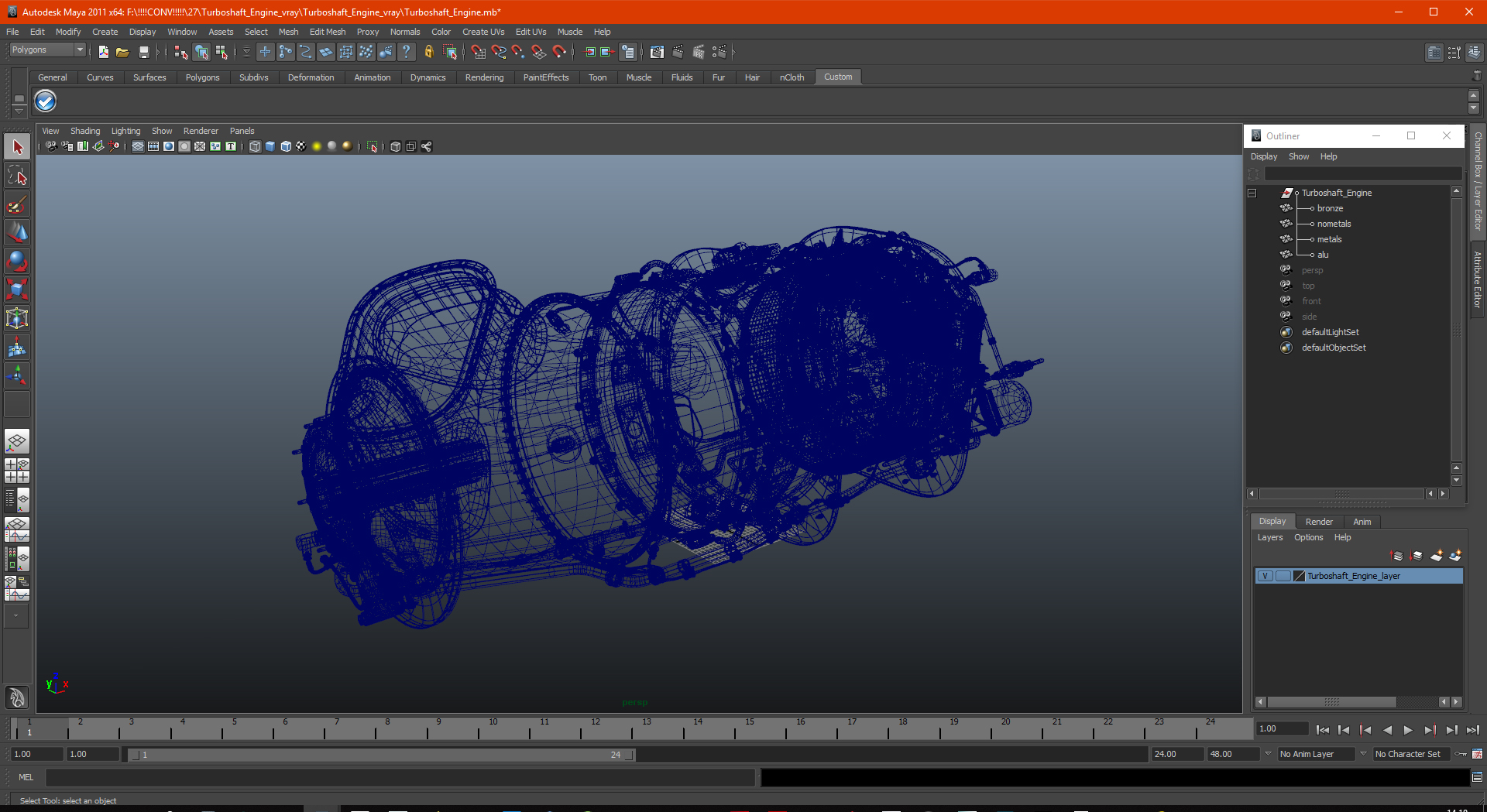 Turboshaft Engine 3D