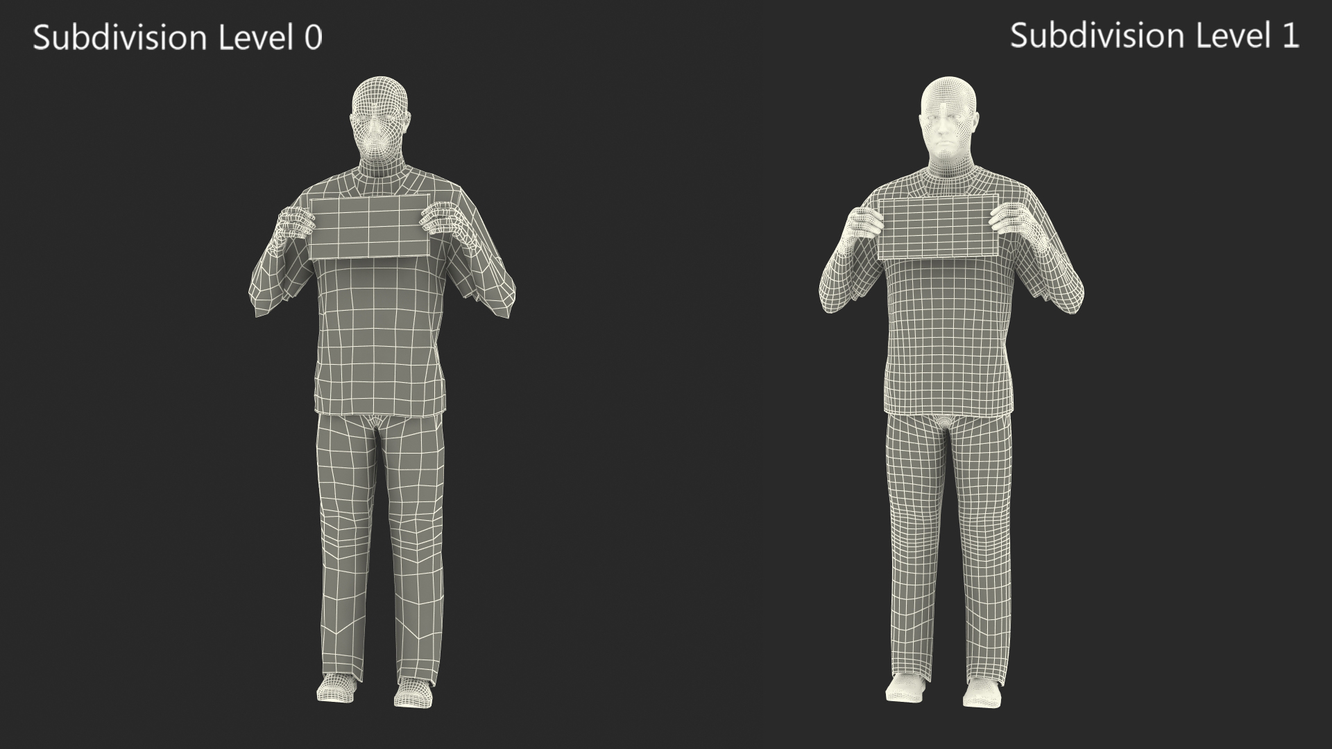 3D Male Prisoner with Mugshot Sign