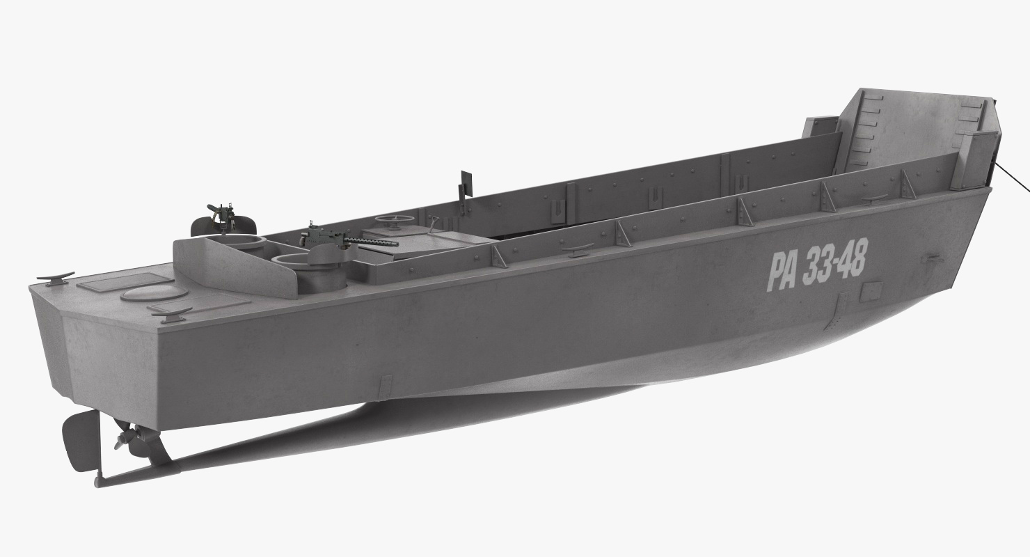 3D Landing Craft Higgins Boat Rigged model