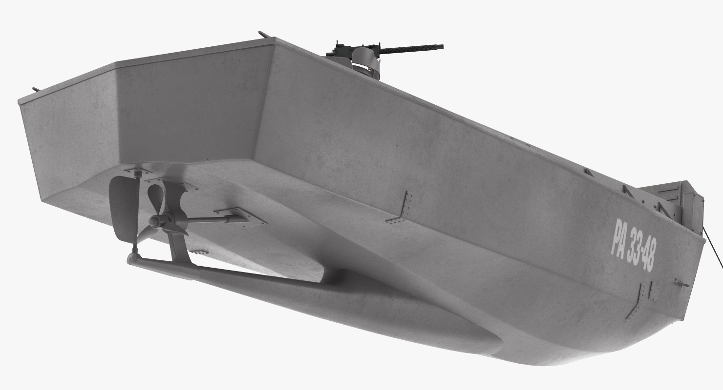 3D Landing Craft Higgins Boat Rigged model