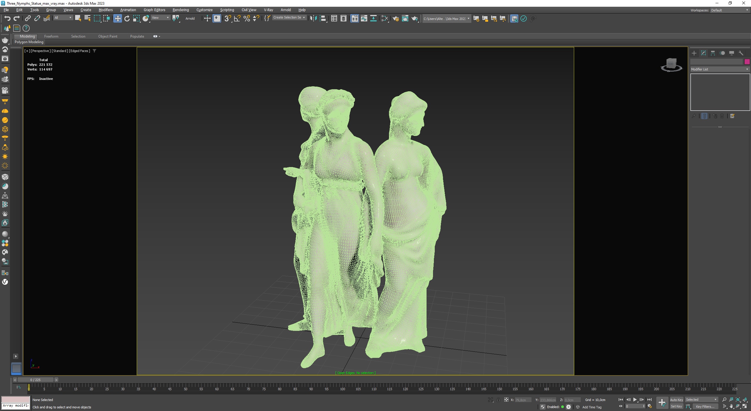 Three Nymphs Statue for 3D Print 3D