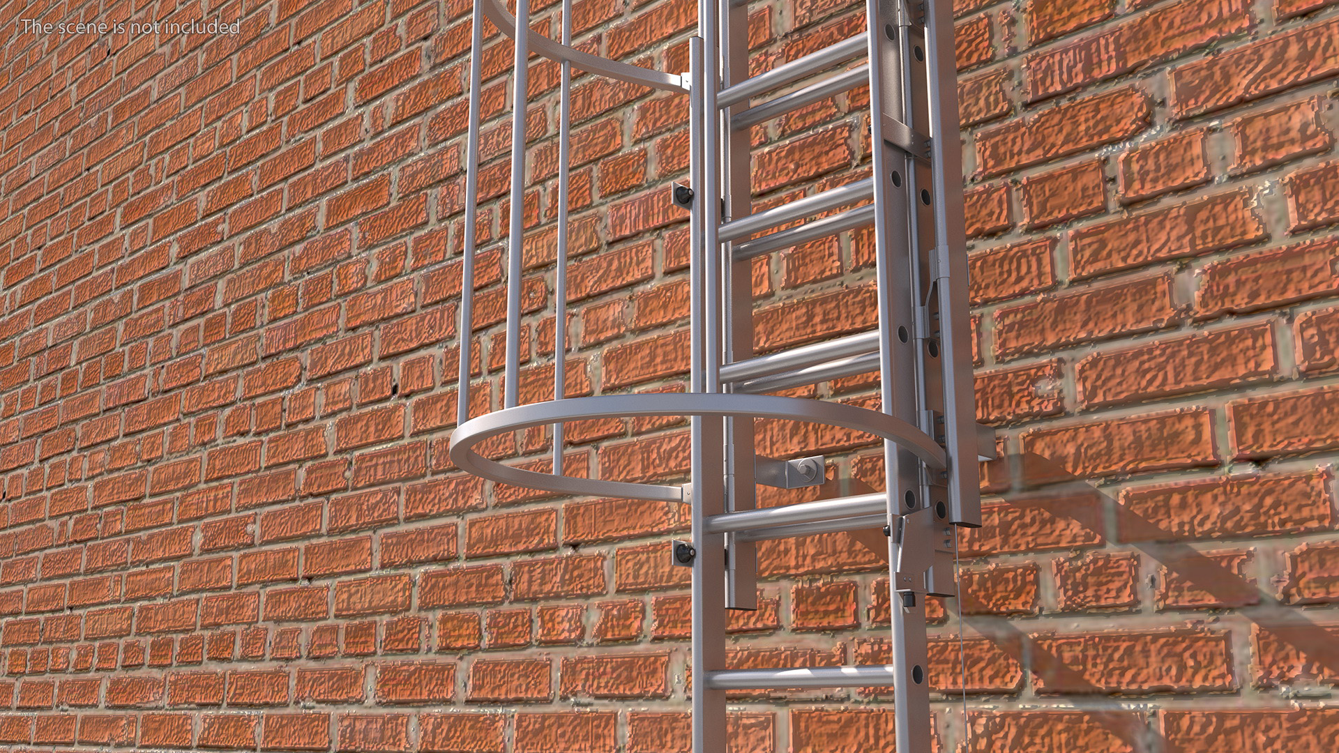 Fire Escape Dropdown Ladder Rigged 3D model