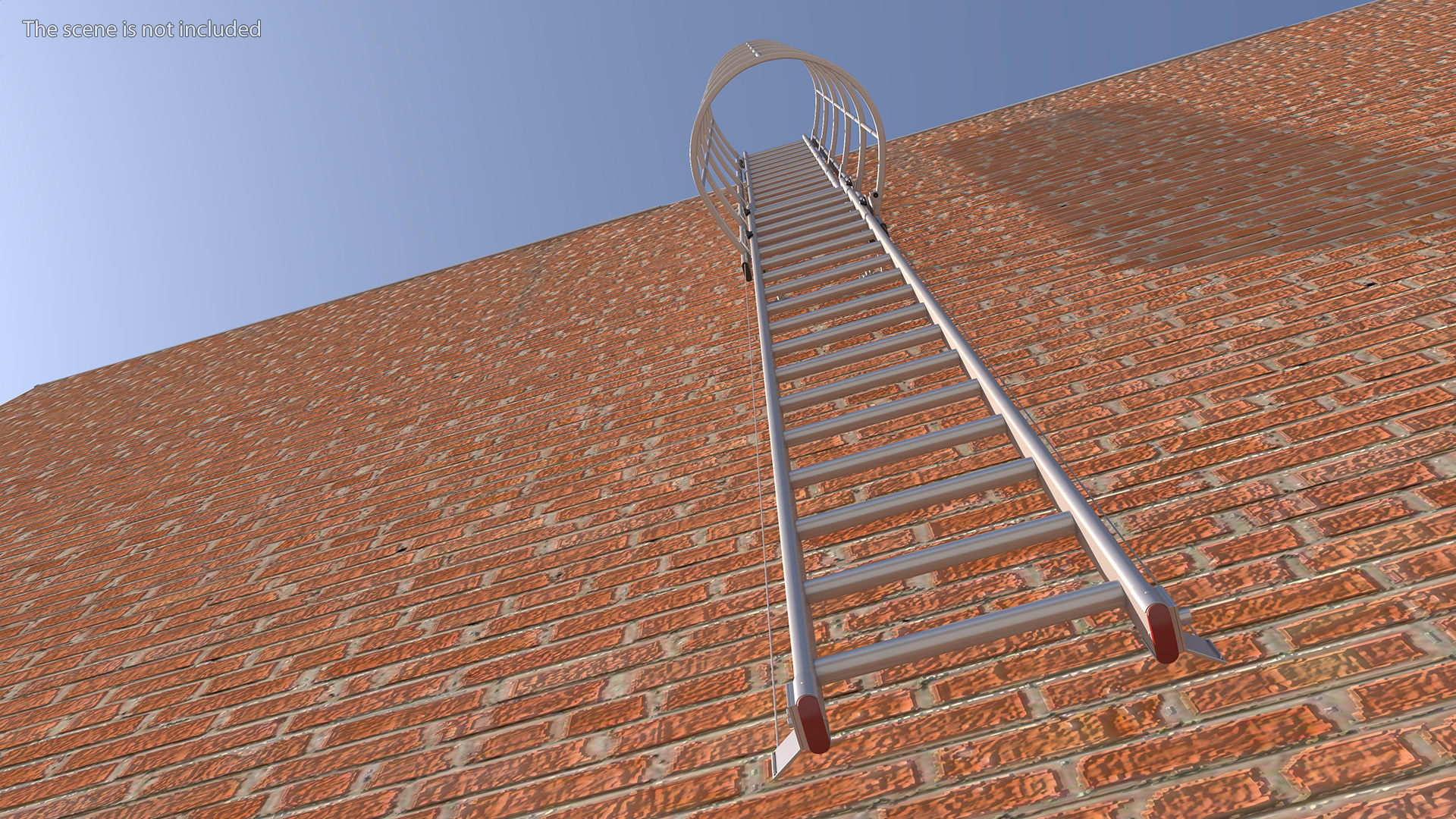 Fire Escape Dropdown Ladder Rigged 3D model