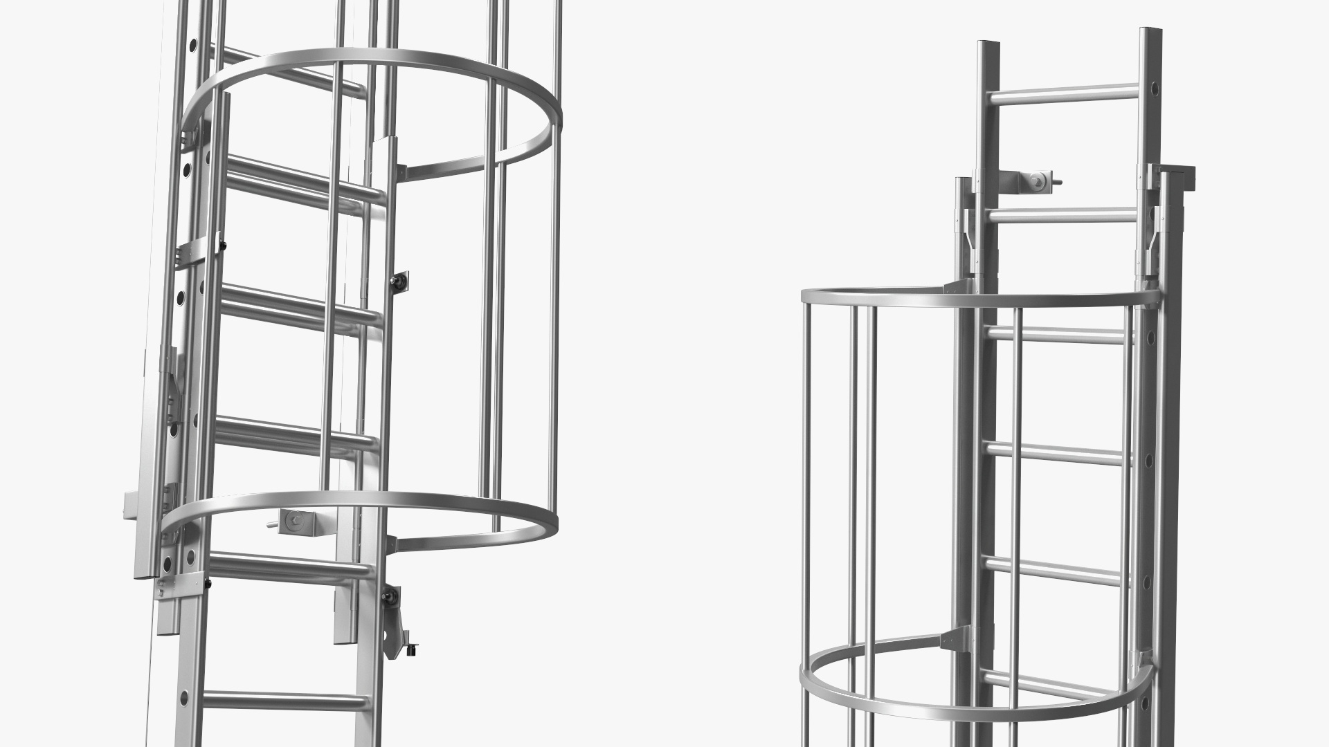 Fire Escape Dropdown Ladder Rigged 3D model