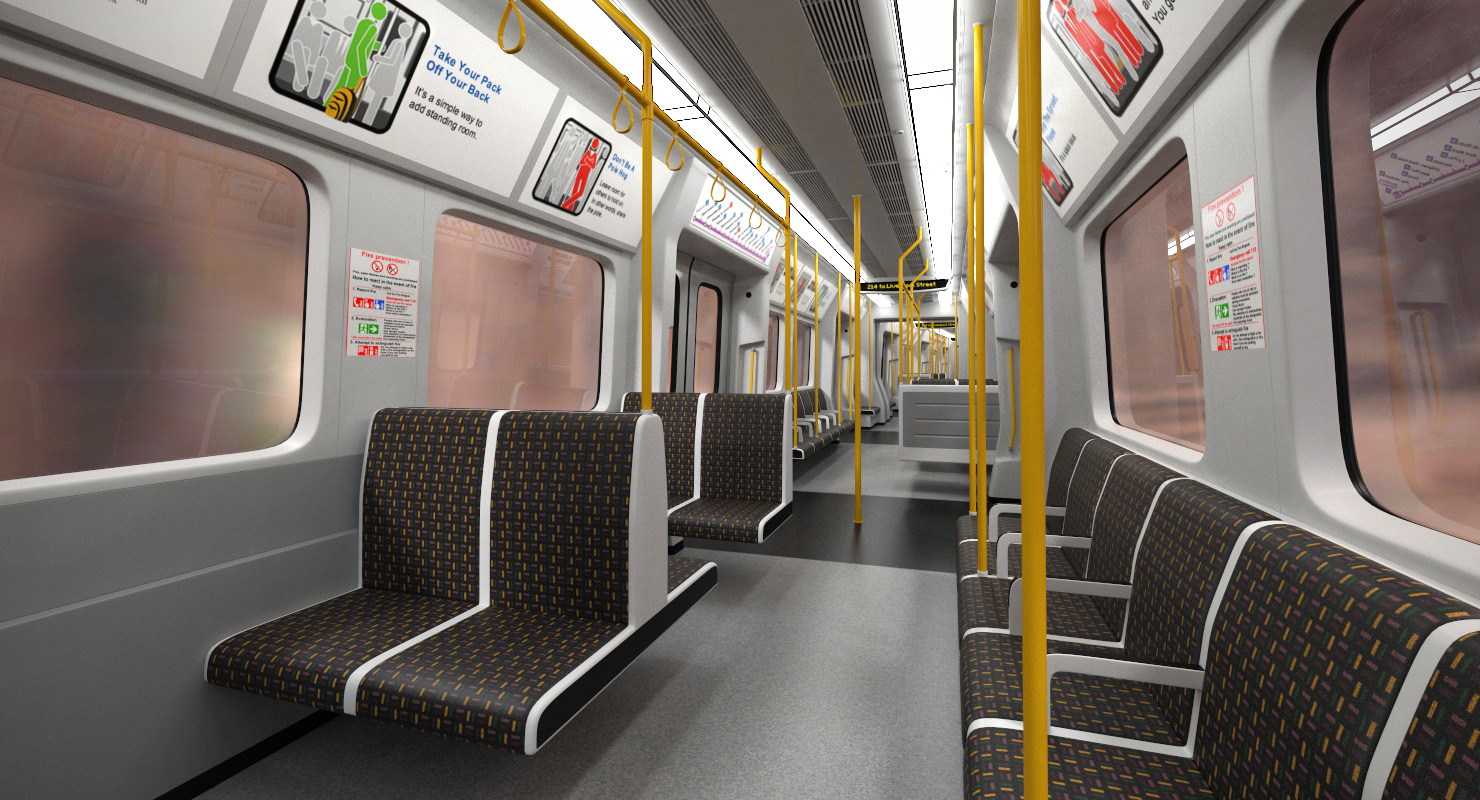 3D model London Subway Train S8 Locomotive Rigged